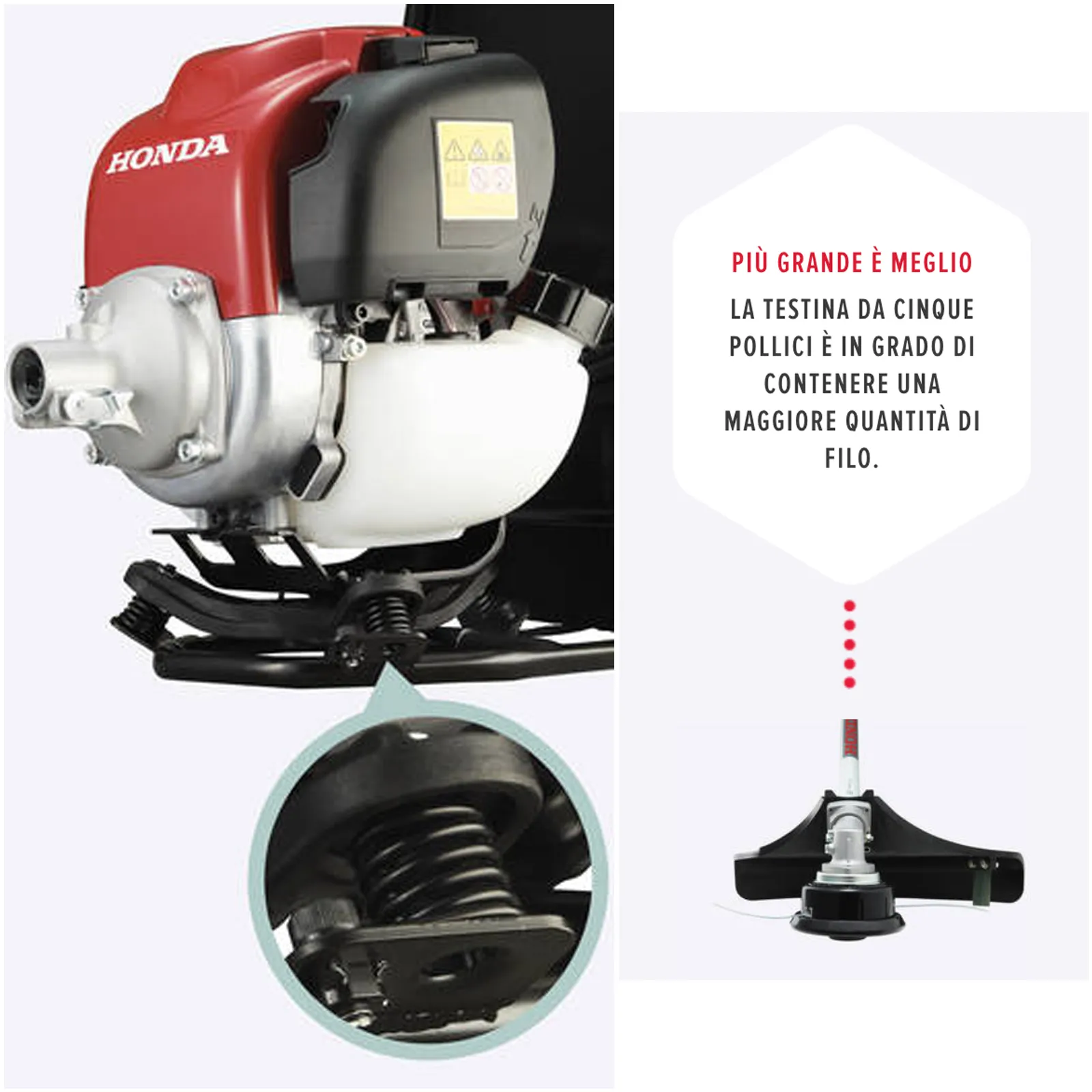 Decespugliatore Spalleggiato a Benzina HONDA Motore 4 Tempi GX35T da 35,8cc Potenza, Comfort, Maneggevolezza modello UMR 435 T - immagine 4