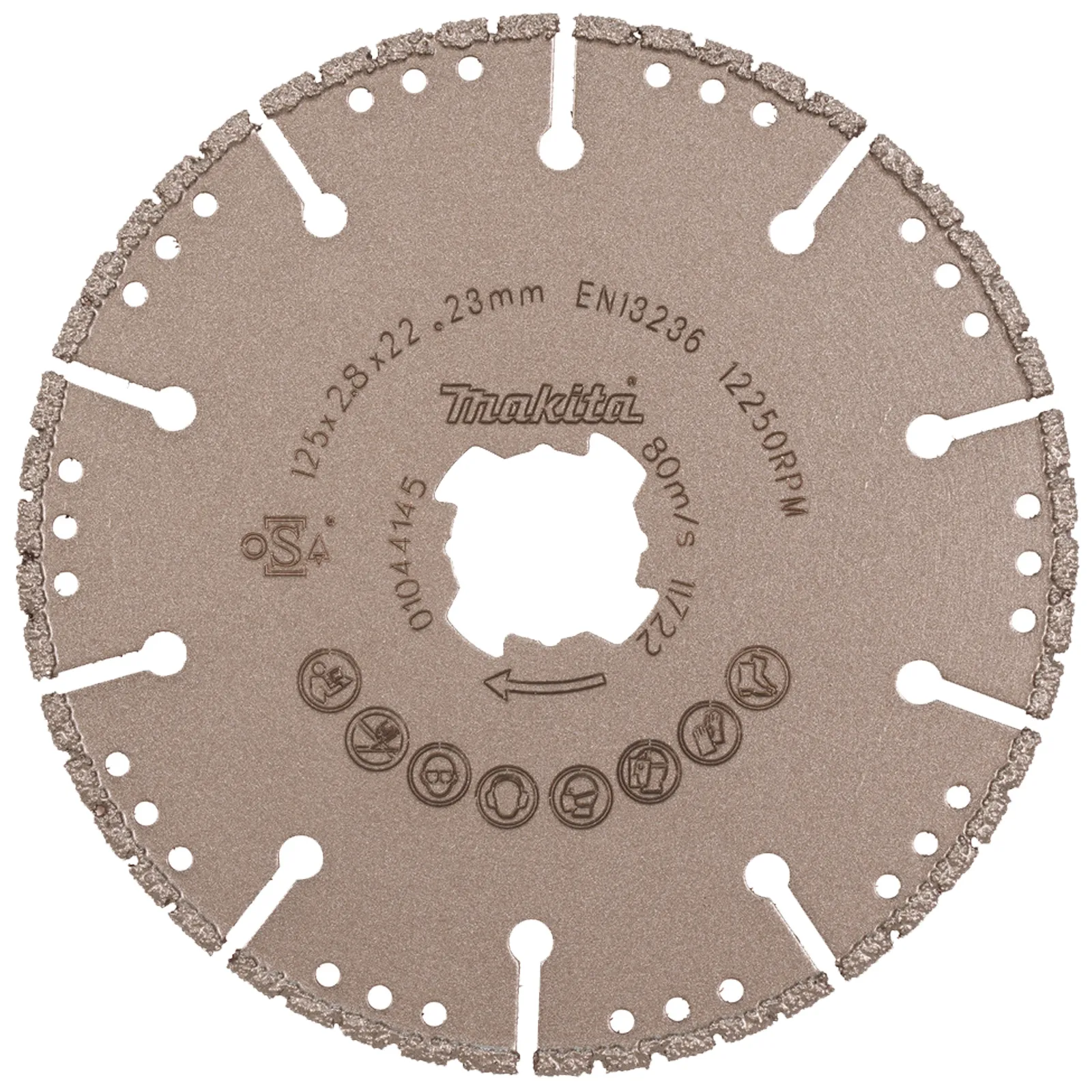 Disco Diamantato Ø125mm a Settori MAKITA X-LOCK “Rescue” per Smerigliatrice Taglio Metallo Muratura Granito Vetro - immagine 2