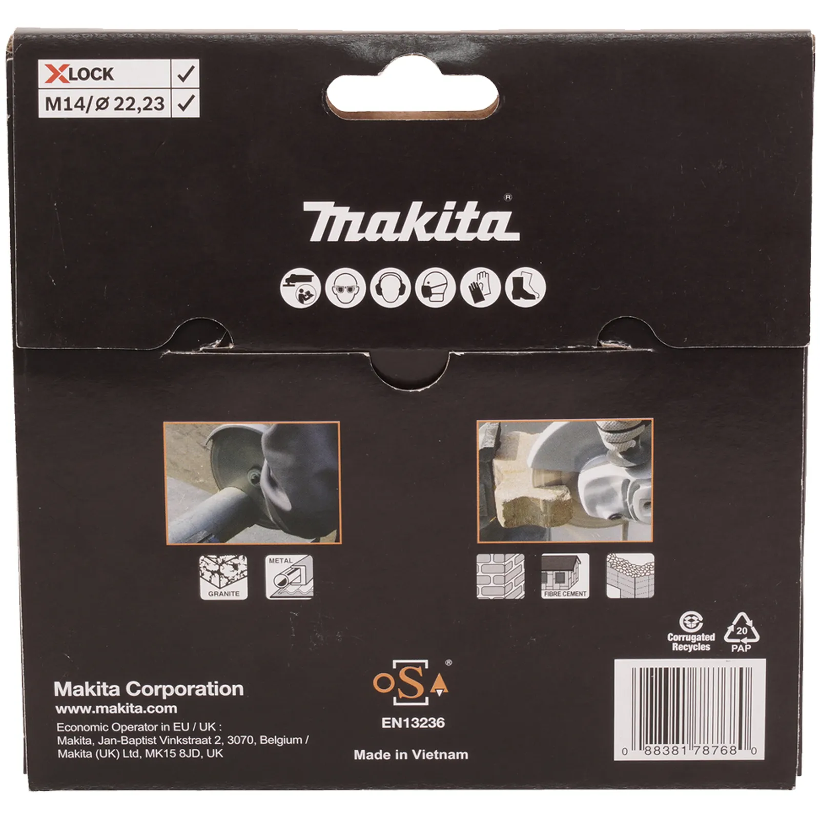 Disco Diamantato Ø125mm a Settori MAKITA X-LOCK “Rescue” per Smerigliatrice Taglio Metallo Muratura Granito Vetro - immagine 4