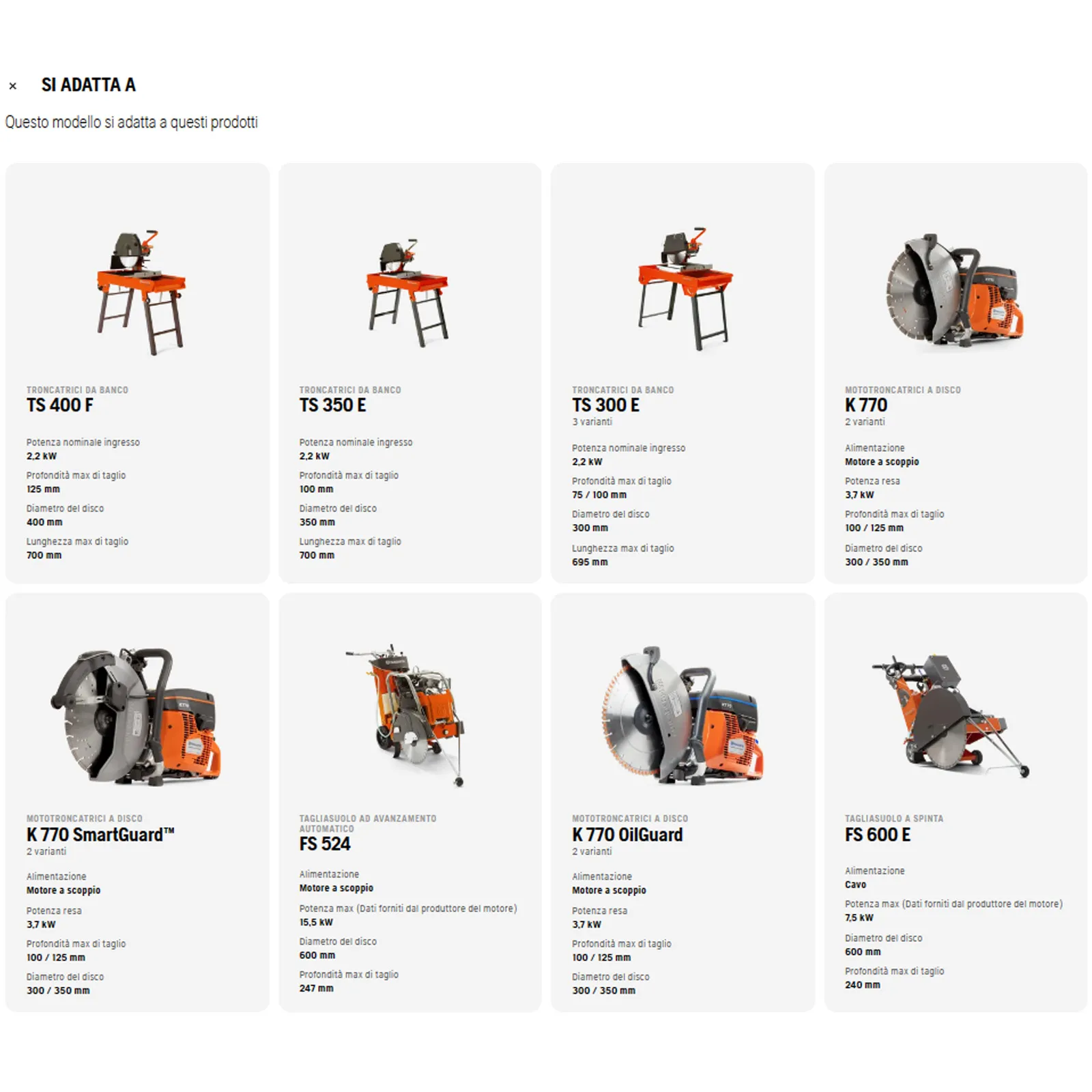 Disco Diamantato 300 350 400mm HUSQVARNA Segmentato x Cemento TACTI-CUT S50 PLUS - immagine 4