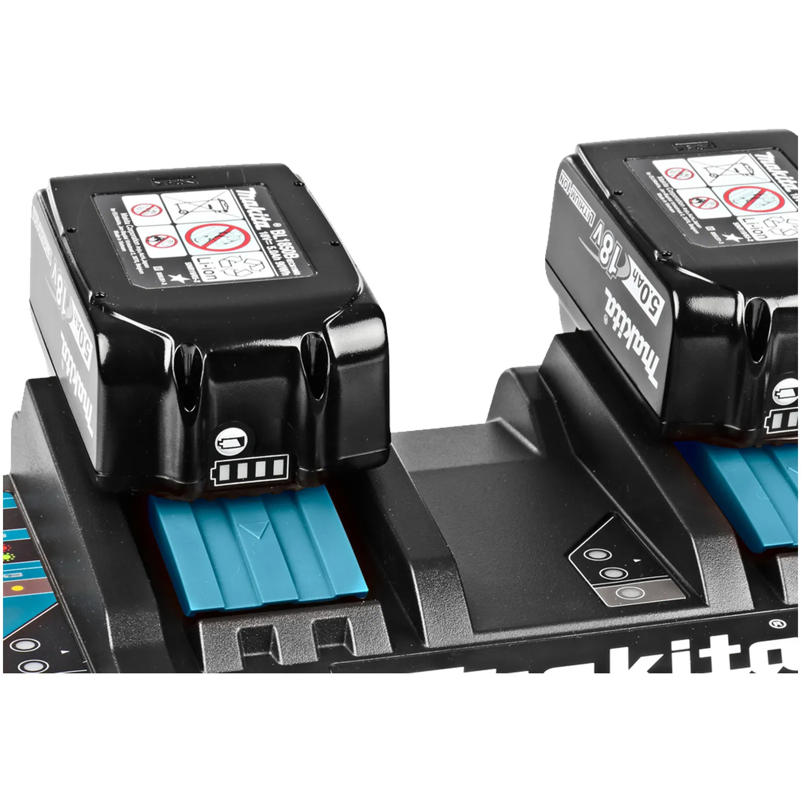 Energy Pack 18V MAKITA Kit 4 Batterie 5.0Ah + Caricabatterie Doppio + Valigetta 197626-8 - immagine 8