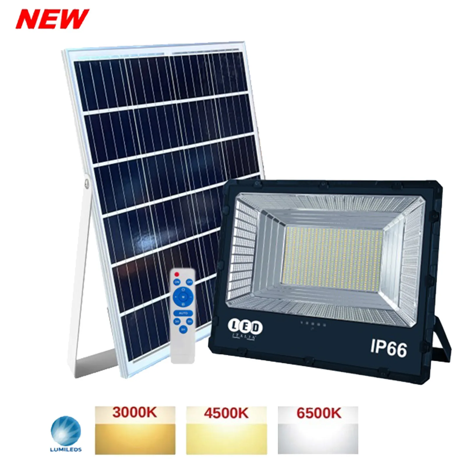 Faro LED da Esterno Ricaricabile a Batteria LED ITALIA Struttura in Alluminio, Ricarica con Pannello Solare LIFE ST - immagine 8