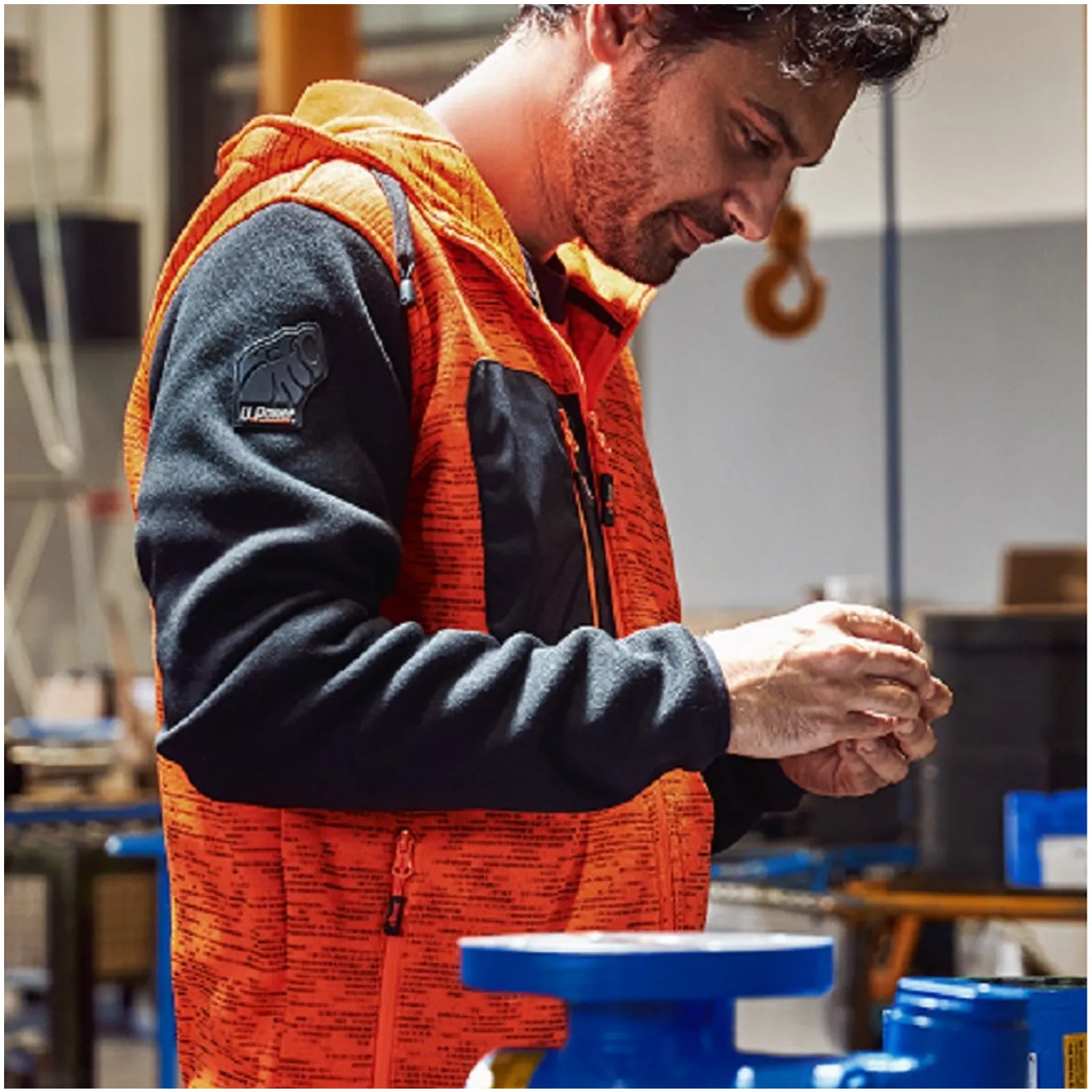 Felpa con Cappuccio INVERNALE da Lavoro U-POWER Pile Multitasche per Uomo Donna RAINBOW - immagine 7