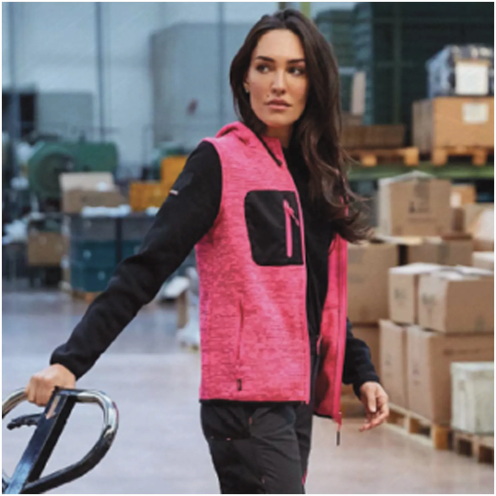 Felpa con Cappuccio INVERNALE da Lavoro U-POWER Pile Multitasche per Uomo Donna RAINBOW - immagine 9