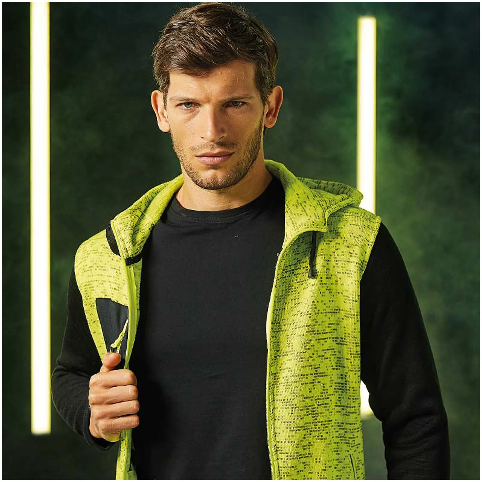 Felpa con Cappuccio INVERNALE da Lavoro U-POWER Pile Multitasche per Uomo Donna RAINBOW - immagine 5