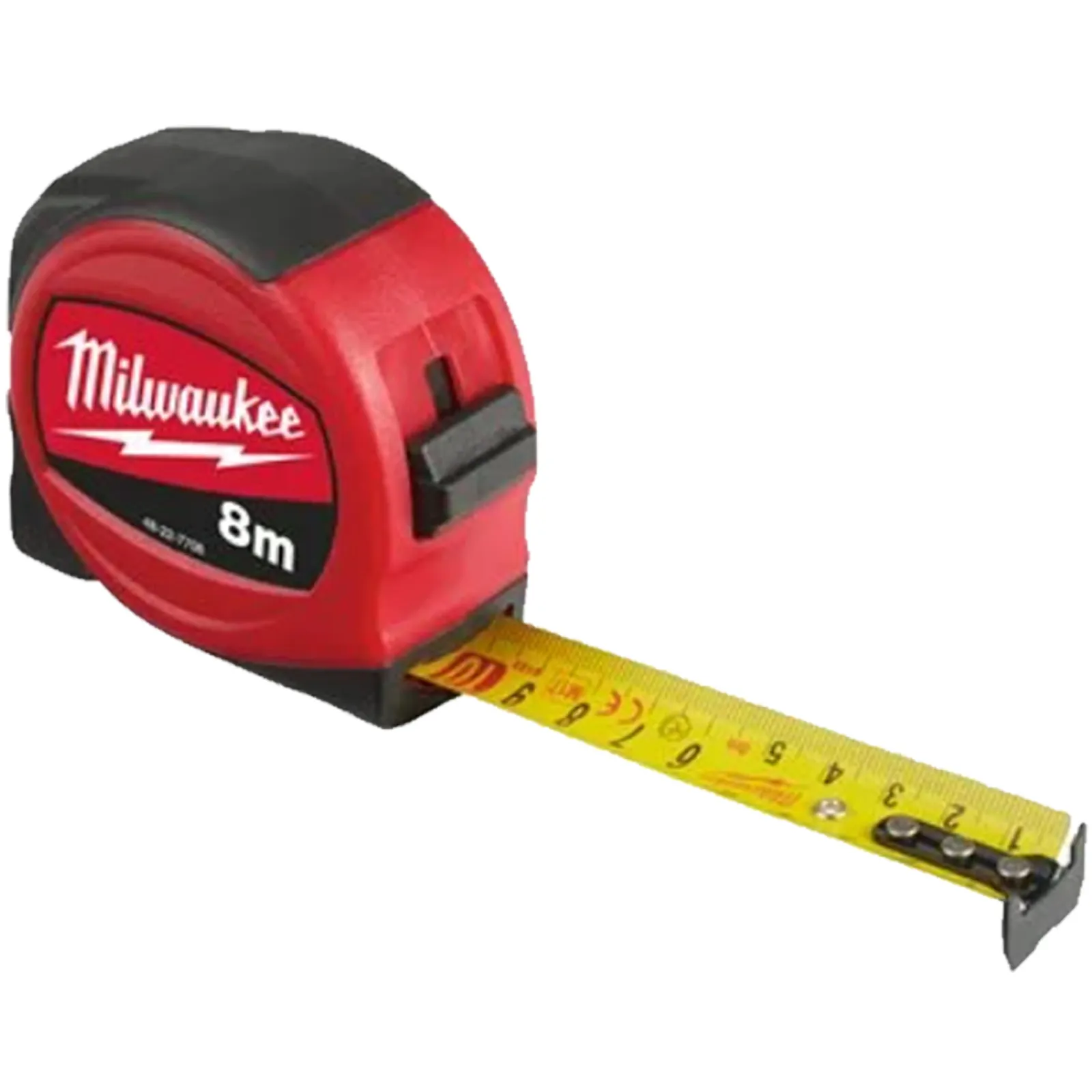 Flessometro Metro a Nastro Professionale MILWAUKEE Rinforzato ABS e Nylon 3m 5m 8m serie SLIM - immagine 7
