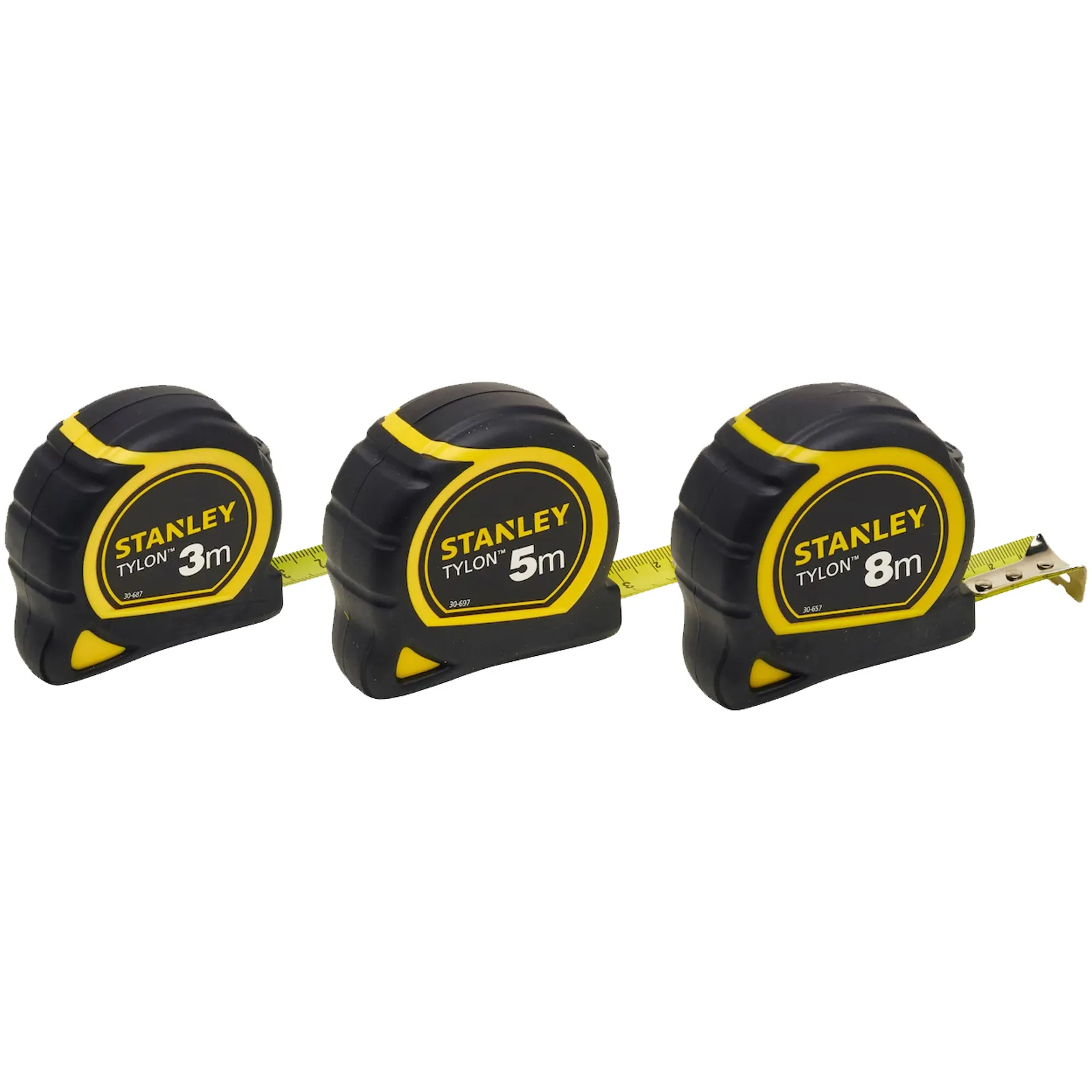 Flessometro Metro a Nastro Professionale STANLEY 3m 5m 8m modello TYLON in ABS Antiscivolo