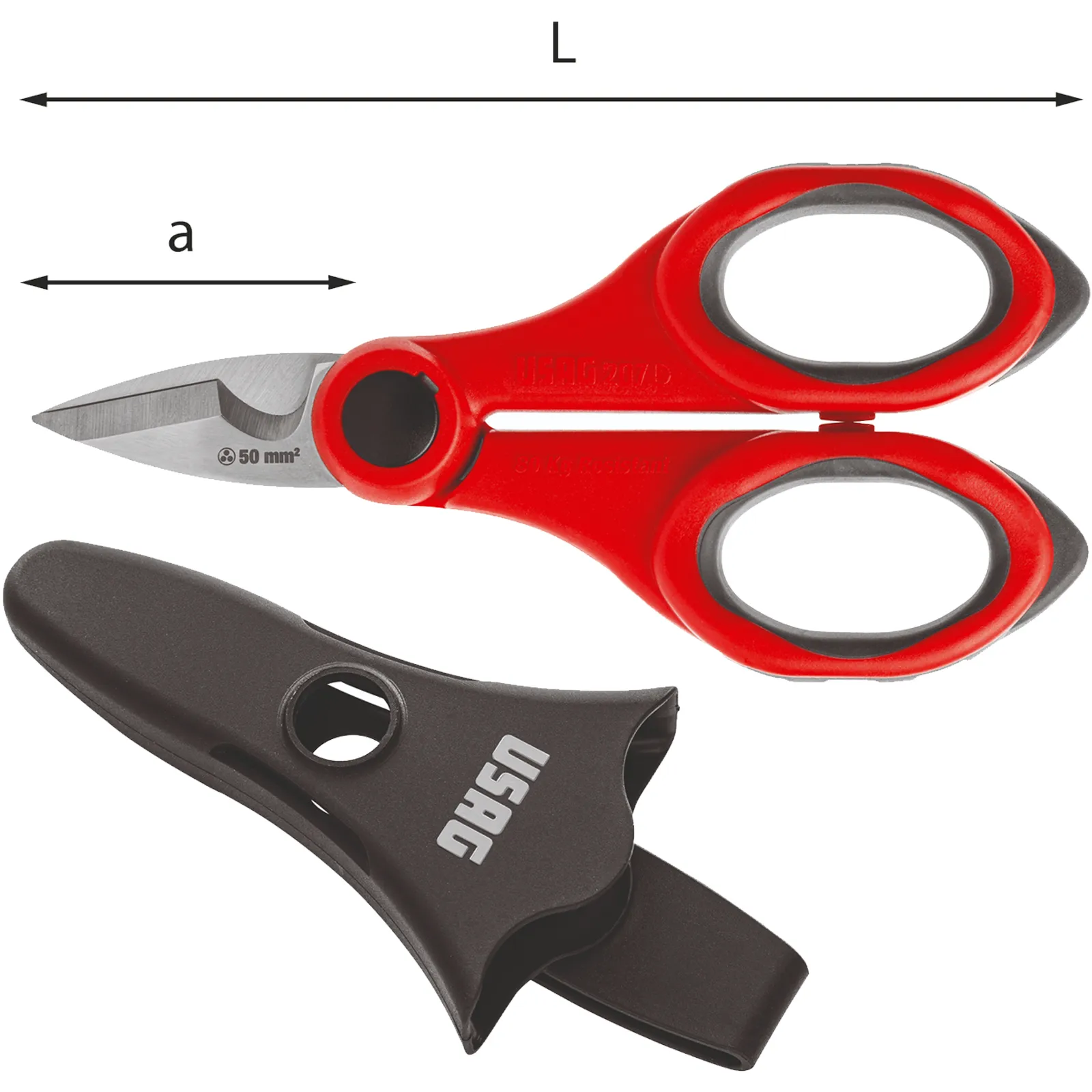Forbici Forbice Elettricista USAG Acciaio INOX Micro Dentatura Tagliacavi 207 D - immagine 2