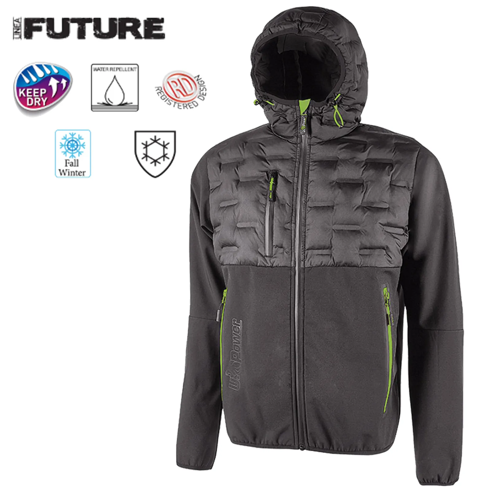 Giacca Giacchino con Cappuccio INVERNALE Impermeabile U-POWER Uomo Lavoro SPOCK - immagine 7