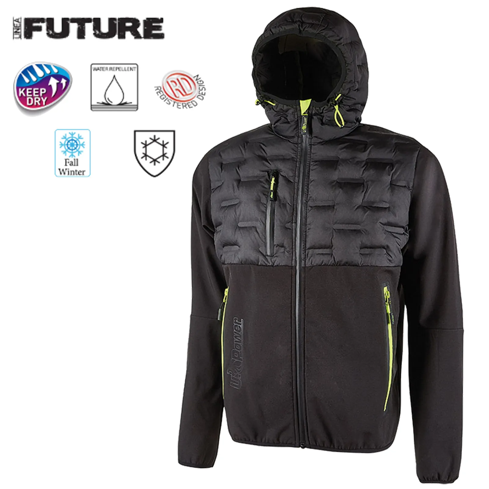 Giacca Giacchino con Cappuccio INVERNALE Impermeabile U-POWER Uomo Lavoro SPOCK - immagine 5