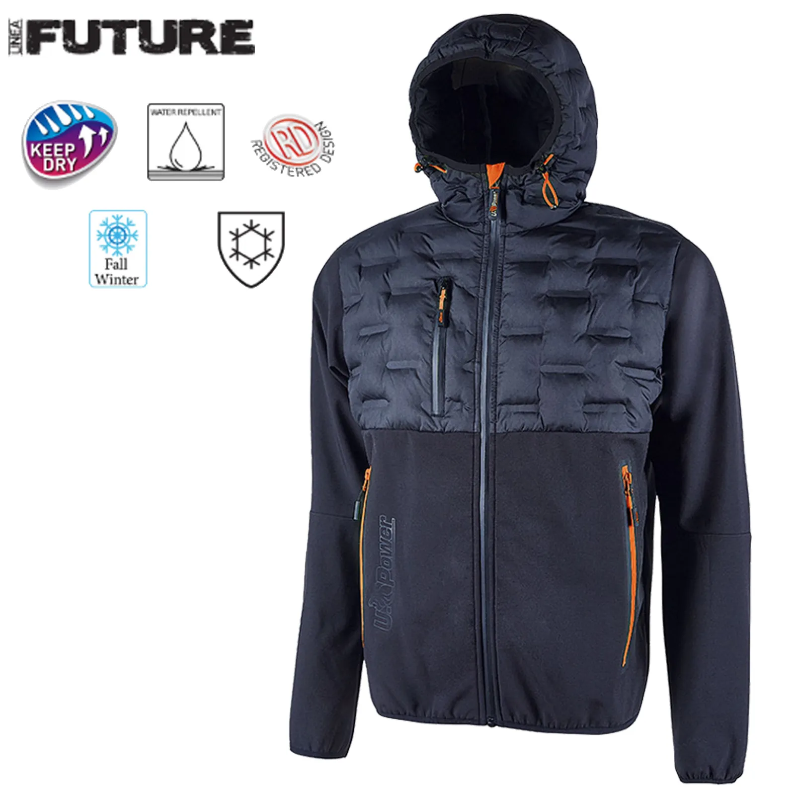 Giacca Giacchino con Cappuccio INVERNALE Impermeabile U-POWER Uomo Lavoro SPOCK - immagine 3