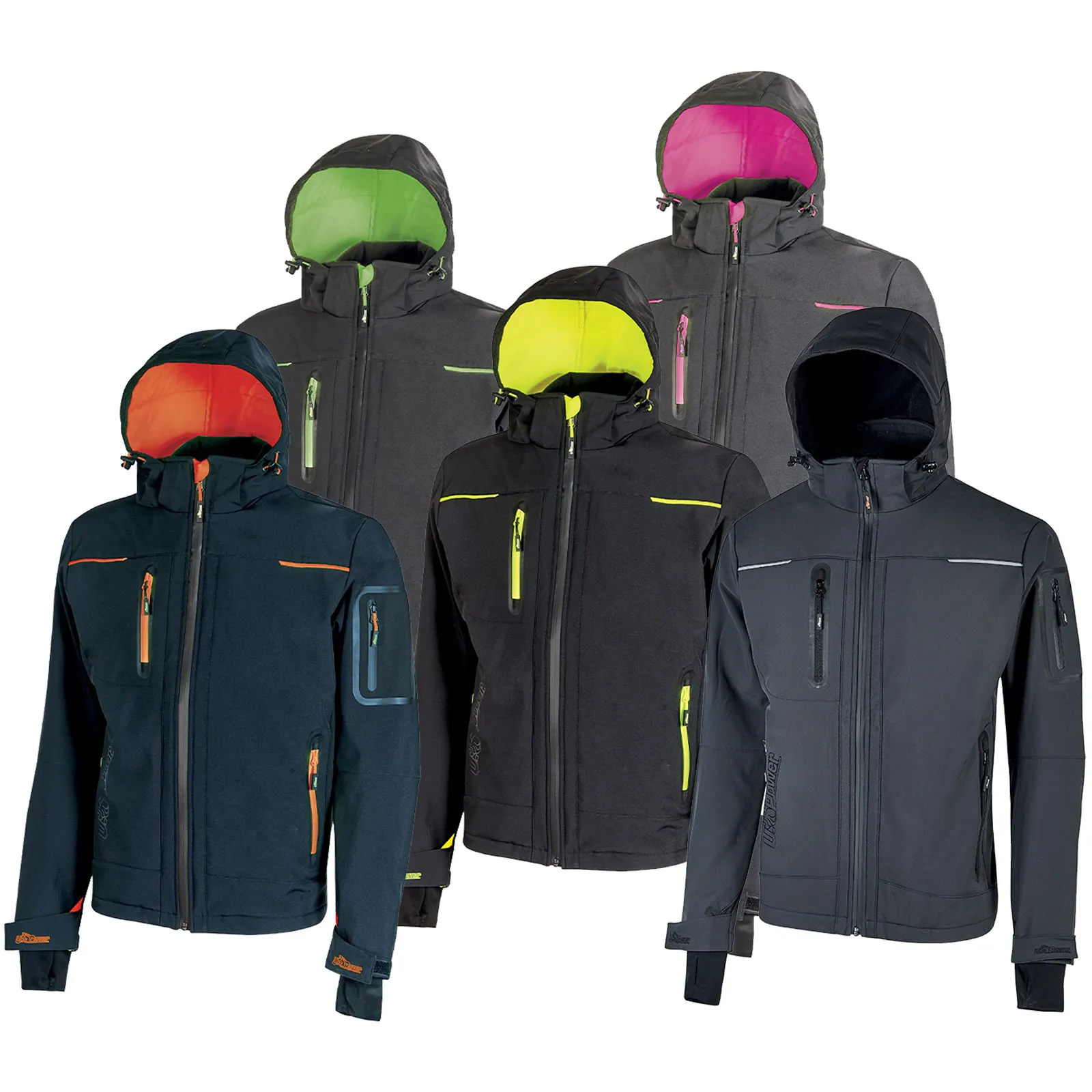 Giacca Giacchino con Cappuccio INVERNALE Impermeabile U-POWER Uomo Lavoro SPACE