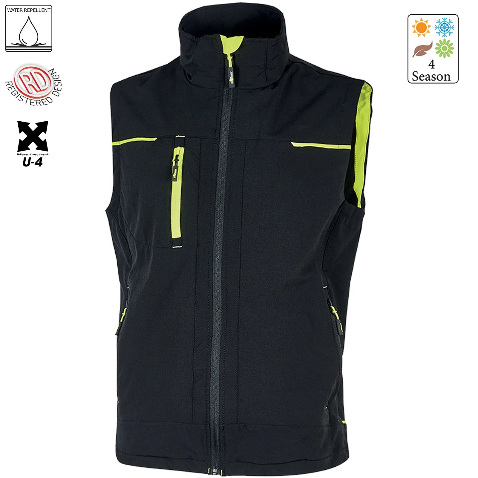 Gilet Smanicato ESTIVO Impermeabile Multitasche U-POWER Lavoro Uomo Donna SATURN - immagine 6