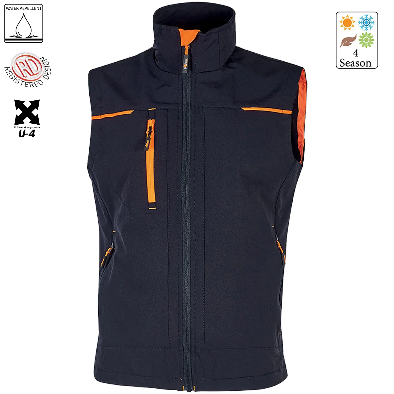 Gilet Smanicato ESTIVO Impermeabile Multitasche U-POWER Lavoro Uomo Donna SATURN - immagine 3