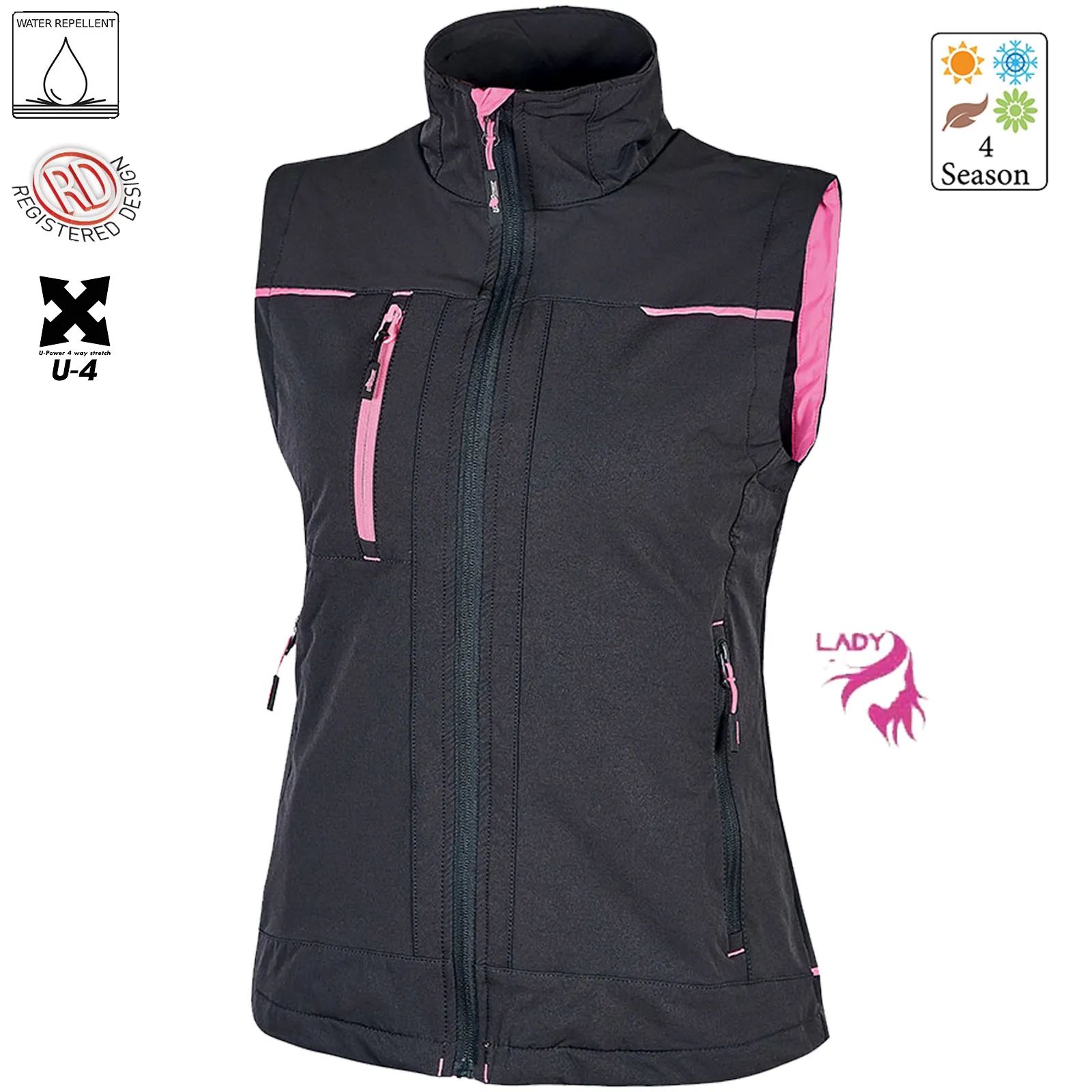 Gilet Smanicato ESTIVO Impermeabile Multitasche U-POWER Lavoro Uomo Donna SATURN - immagine 9