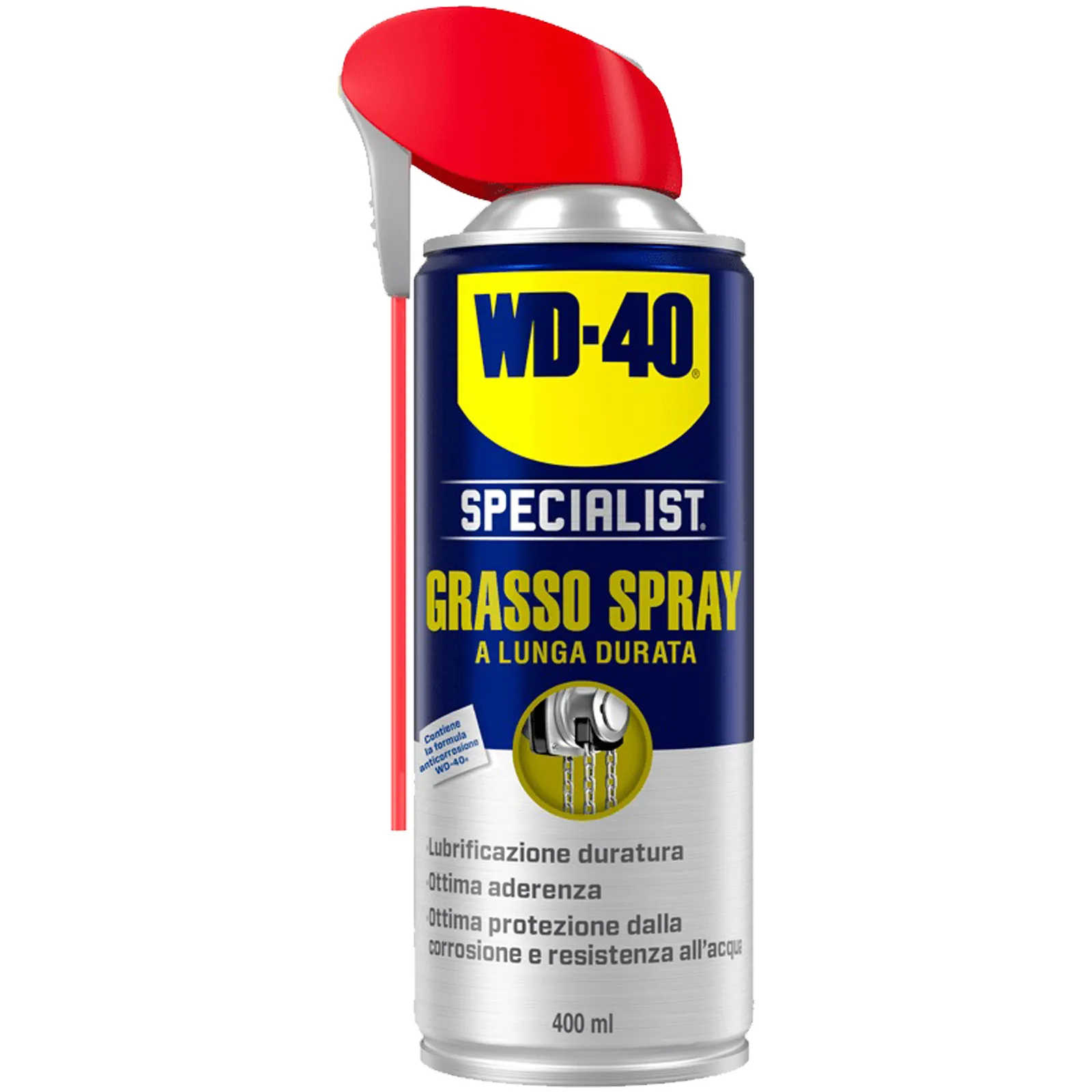 Grasso Spray in Bomboletta da 400ml WD-40 SPECIALIST Lubrificante Anticorrosivo a Lunga Durata Idroresistente GREASE SPRAY