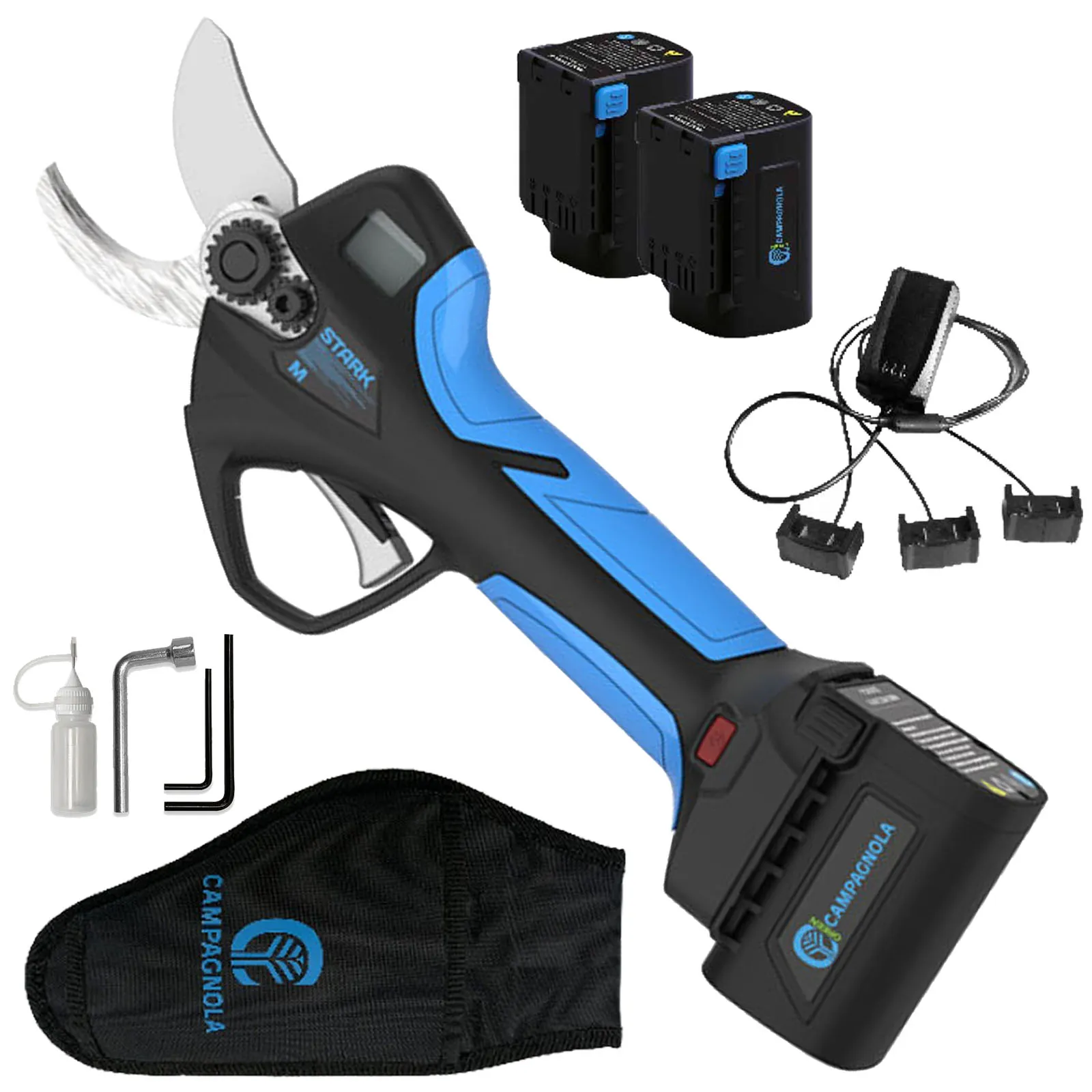 Cesoia da Potatura a Batteria 14,4V CAMPAGNOLA Kit Forbice per Pota Taglio 32mm STARK M - immagine 2