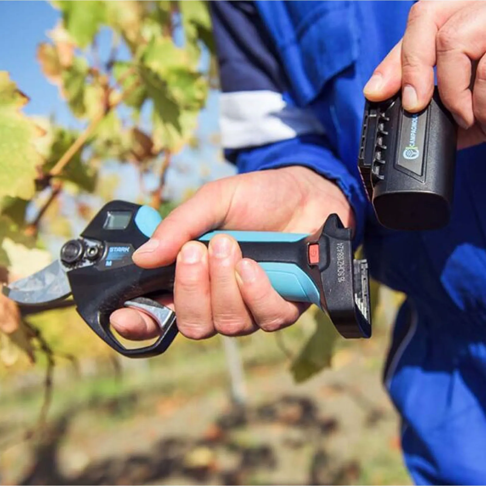 Cesoia da Potatura a Batteria 14,4V CAMPAGNOLA Kit Forbice per Pota Taglio 32mm STARK M - immagine 4