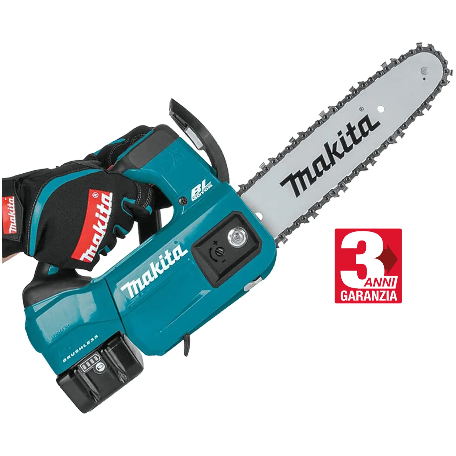 Elettrosega per Potatura a Batteria 18V MAKITA Barra Carving 25cm Brushless DUC254CZ - immagine 2