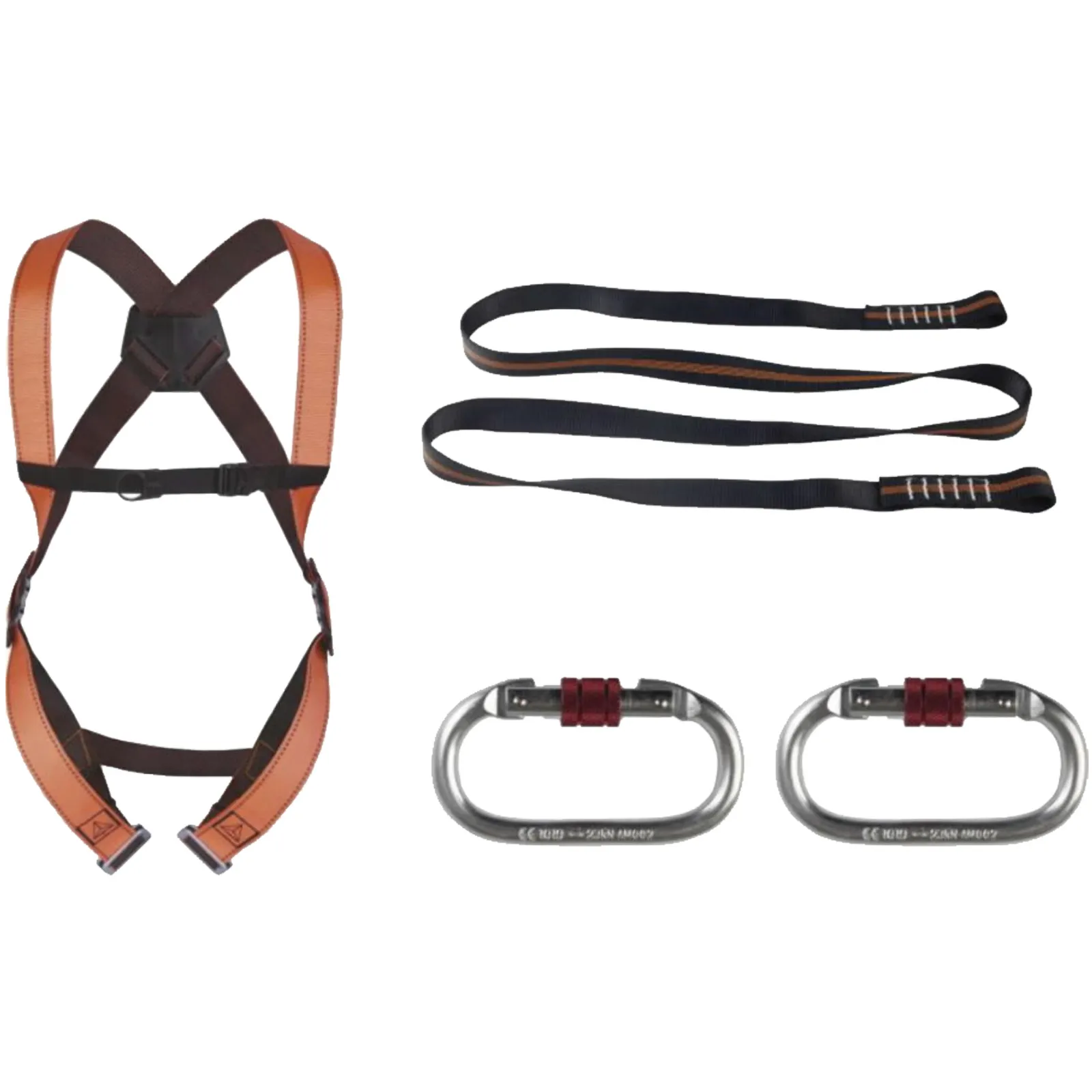 Kit Anticaduta di Sicurezza Protezione DELTA PLUS Imbragatura di Trattenuta con Due Moschettoni e Borsa ELARA130V2