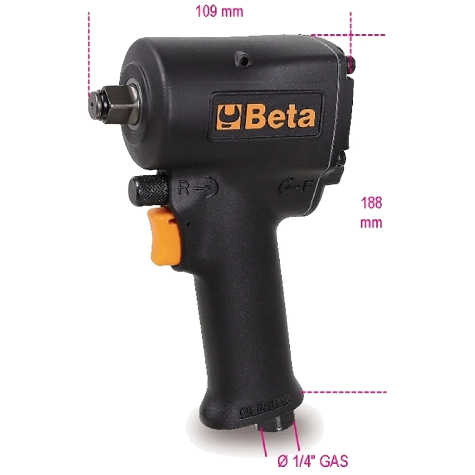 Kit Trapano Avvitatore a Impulsi Pneumatico BETA Reversibile con 5 Bussole in Valigetta 1927XM/K5 - immagine 3