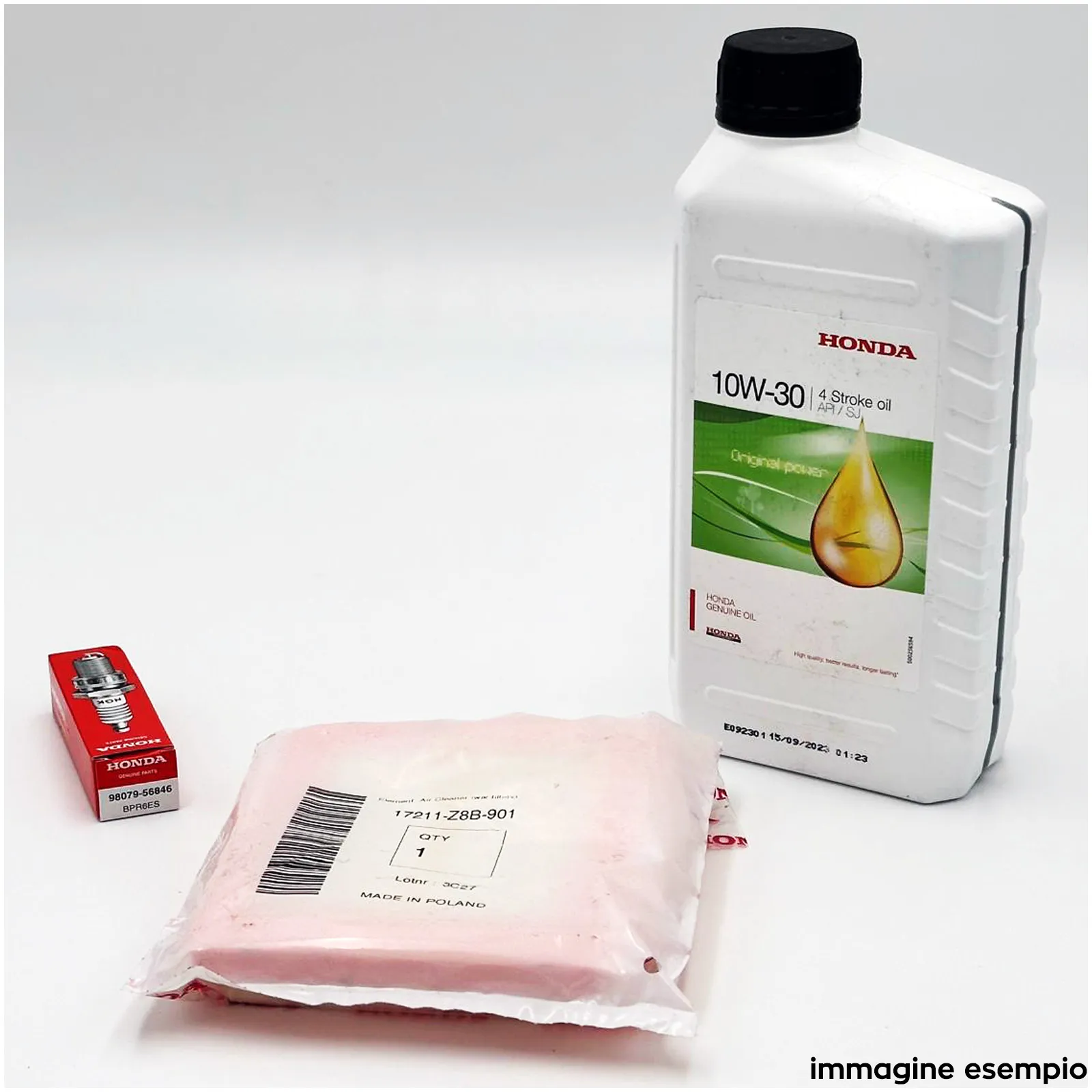 Kit Tagliando Manutenzione Olio Filtro Aria Candela ORIGINALE HONDA per Rasaerba Tosaerba HRG536