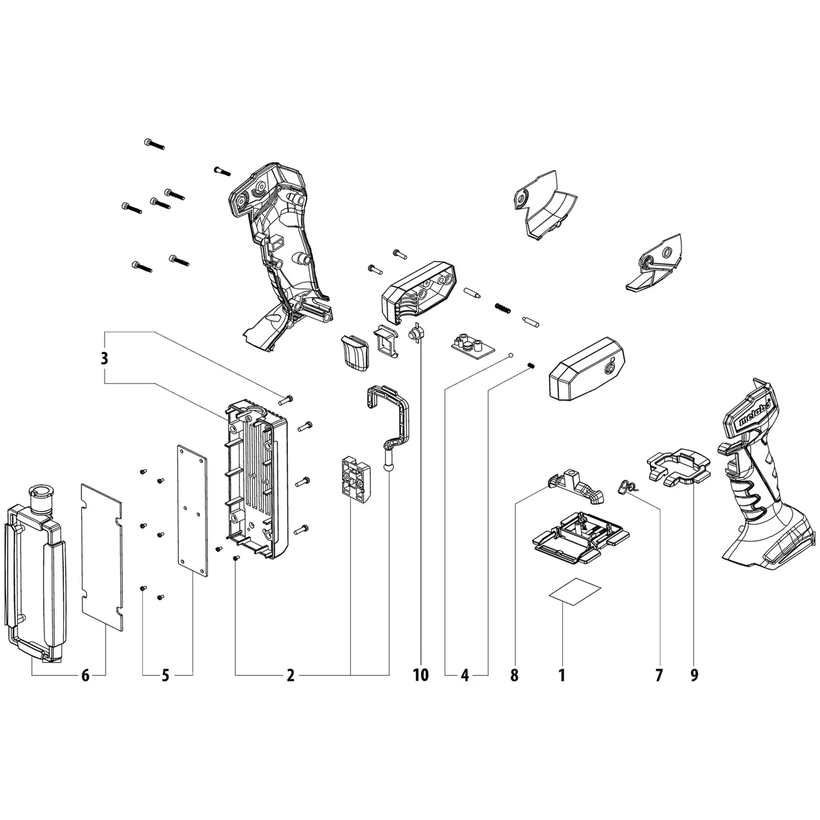 Lampada LED 440lm a Batteria 14.4V 18V METABO Torcia Orientabile SLA 14.4-18 LED - immagine 9