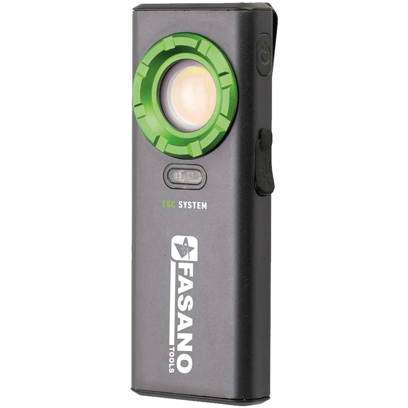 Lampada a LED Ricaricabile FASANO TOOLS Slim con Gancio e Magnete Doppio Spot Luminoso 3 Intensità e TSC System FG 202