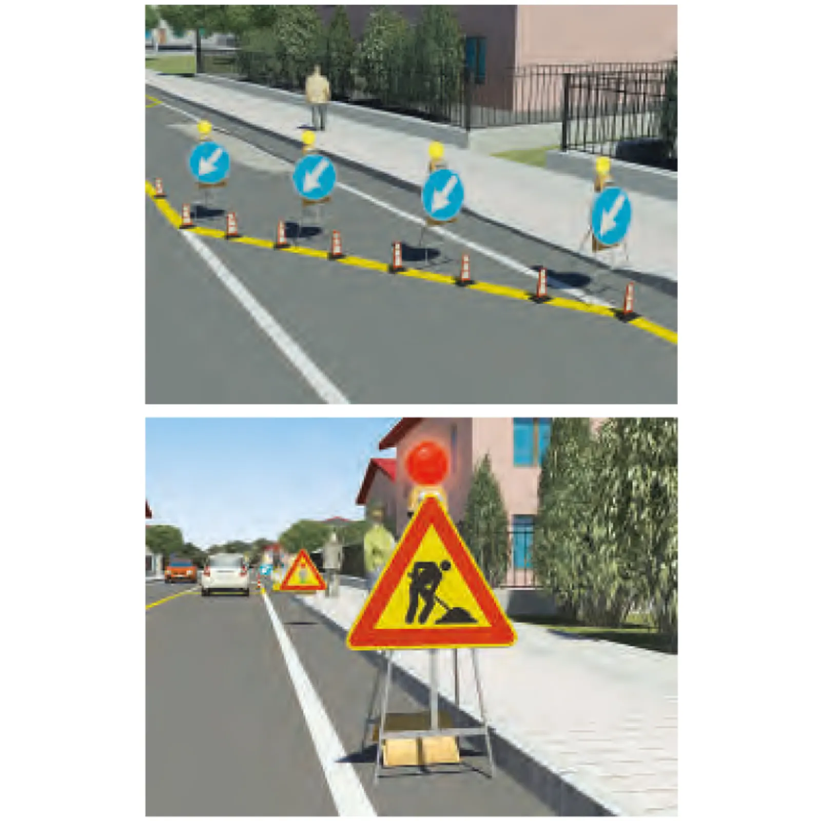 Lampeggiante Stradale a Batteria SISAS Lampada LED Bifacciale Crepuscolare da Cantiere Giallo Rossa EUROFLASH - immagine 3