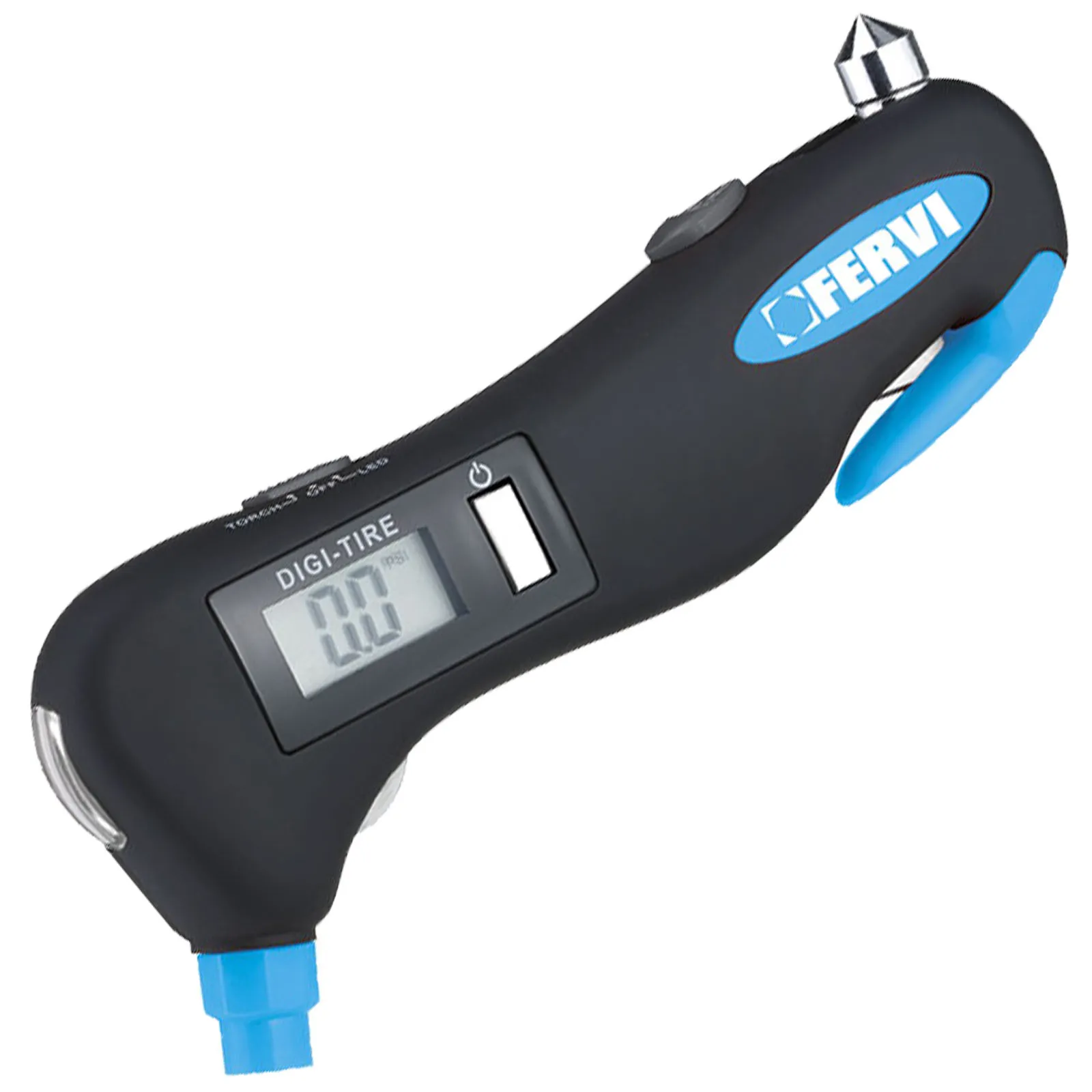Manometro Digitale FERVI Misuratore di Pressione Pneumatici Kit Emergenza per Auto Professionale 0543