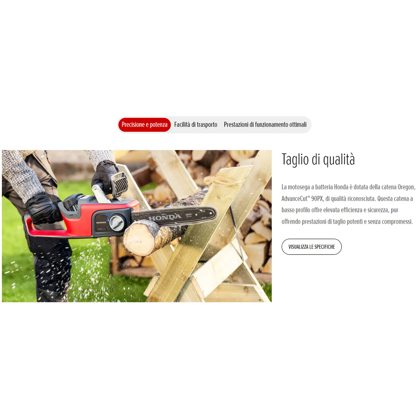 Motosega Cordless a Batteria 36V HONDA Motore Brushless Diametro Taglio Massimo 31cm Lunghezza Barra 35cm modello HHC 36 BXB - immagine 4