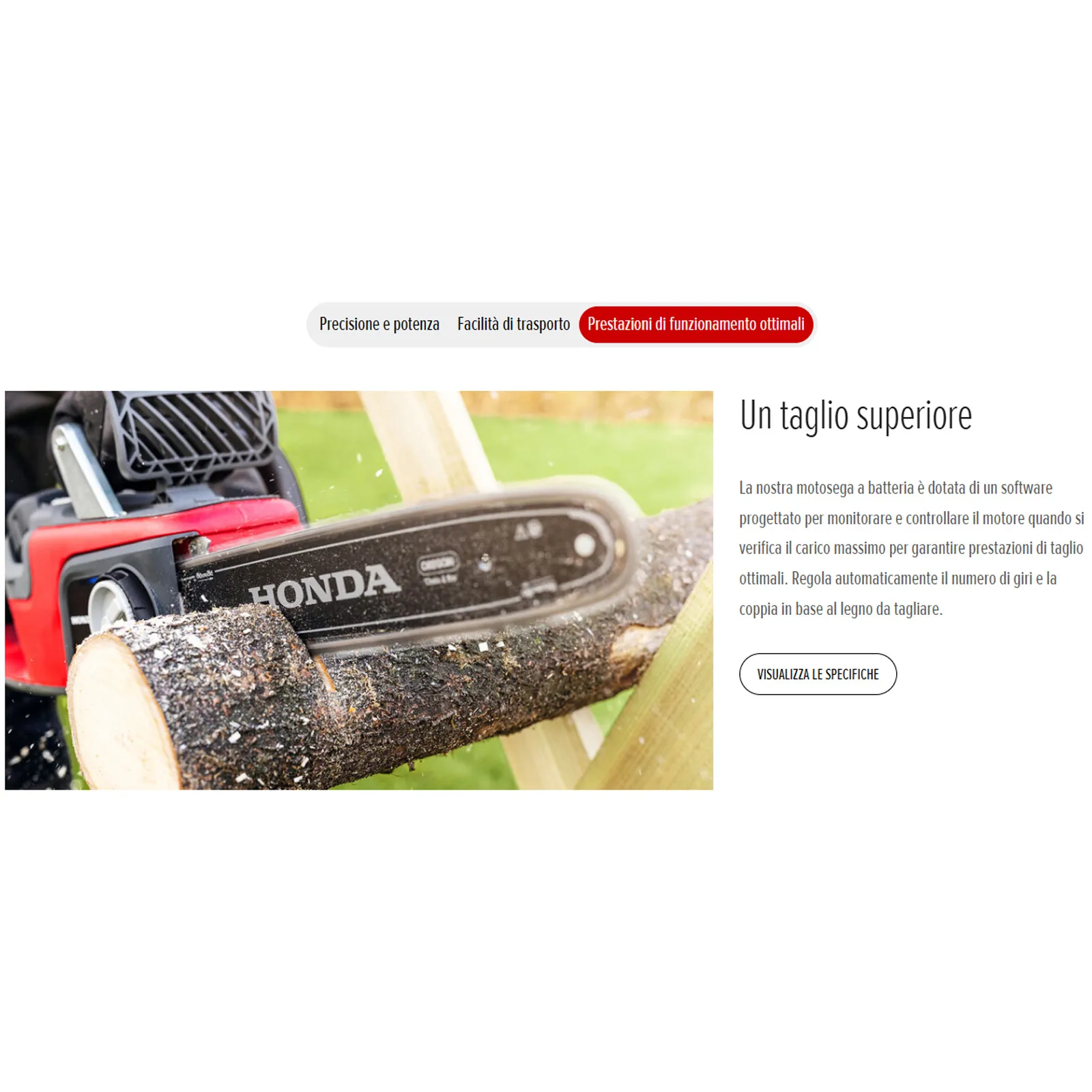 Motosega Cordless a Batteria 36V HONDA Motore Brushless Diametro Taglio Massimo 31cm Lunghezza Barra 35cm modello HHC 36 BXB - immagine 6