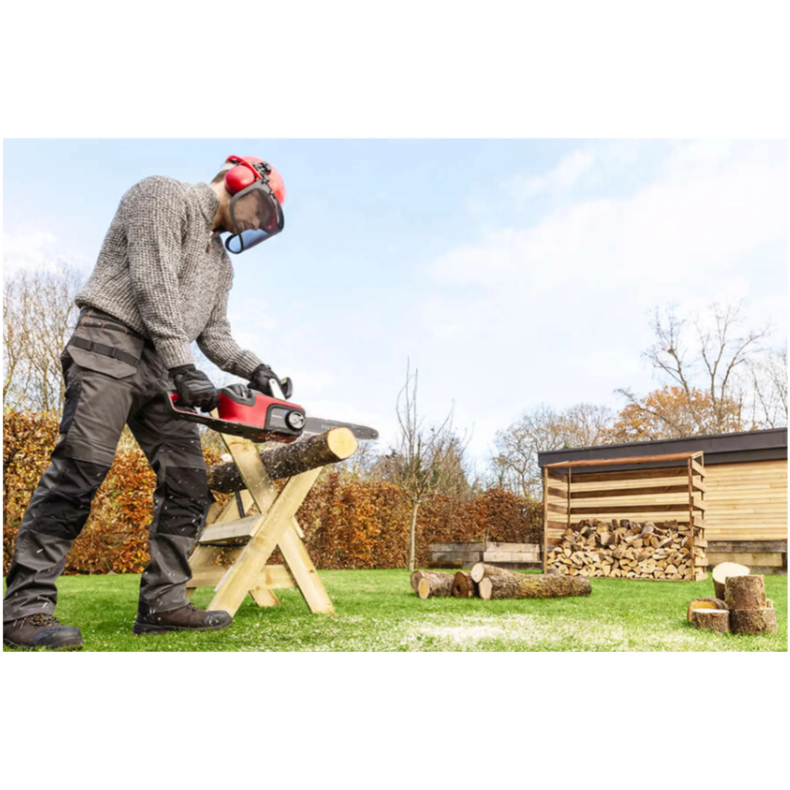 Motosega Cordless a Batteria 36V HONDA Motore Brushless Diametro Taglio Massimo 31cm Lunghezza Barra 35cm modello HHC 36 BXB - immagine 8