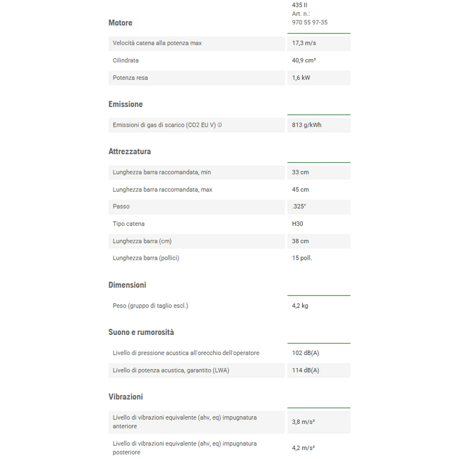 Motosega Professionale Multifunzione a Scoppio HUSQVARNA con Barra da 38 cm a Benzina 2 Tempi 435 II X-Torq - immagine 2