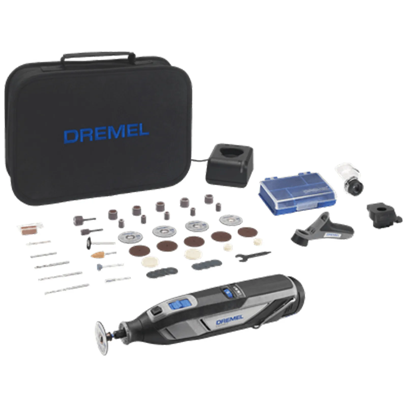 Multiutensile DREMEL Cordless a batteria 12V in Kit con 45 accessori e 3 complementi modello 8240-3/45