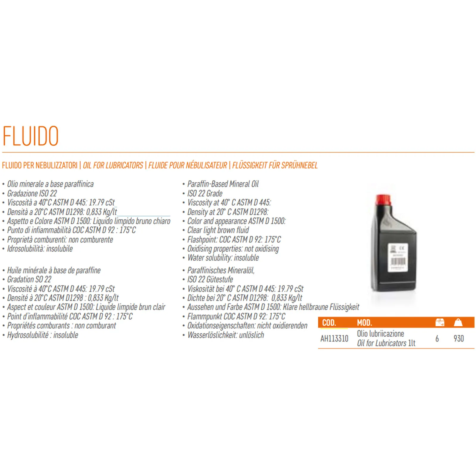 Olio Lubrificante per Compressori 1 Litro ANI Aria Compressa Utensili Pneumatici - immagine 3