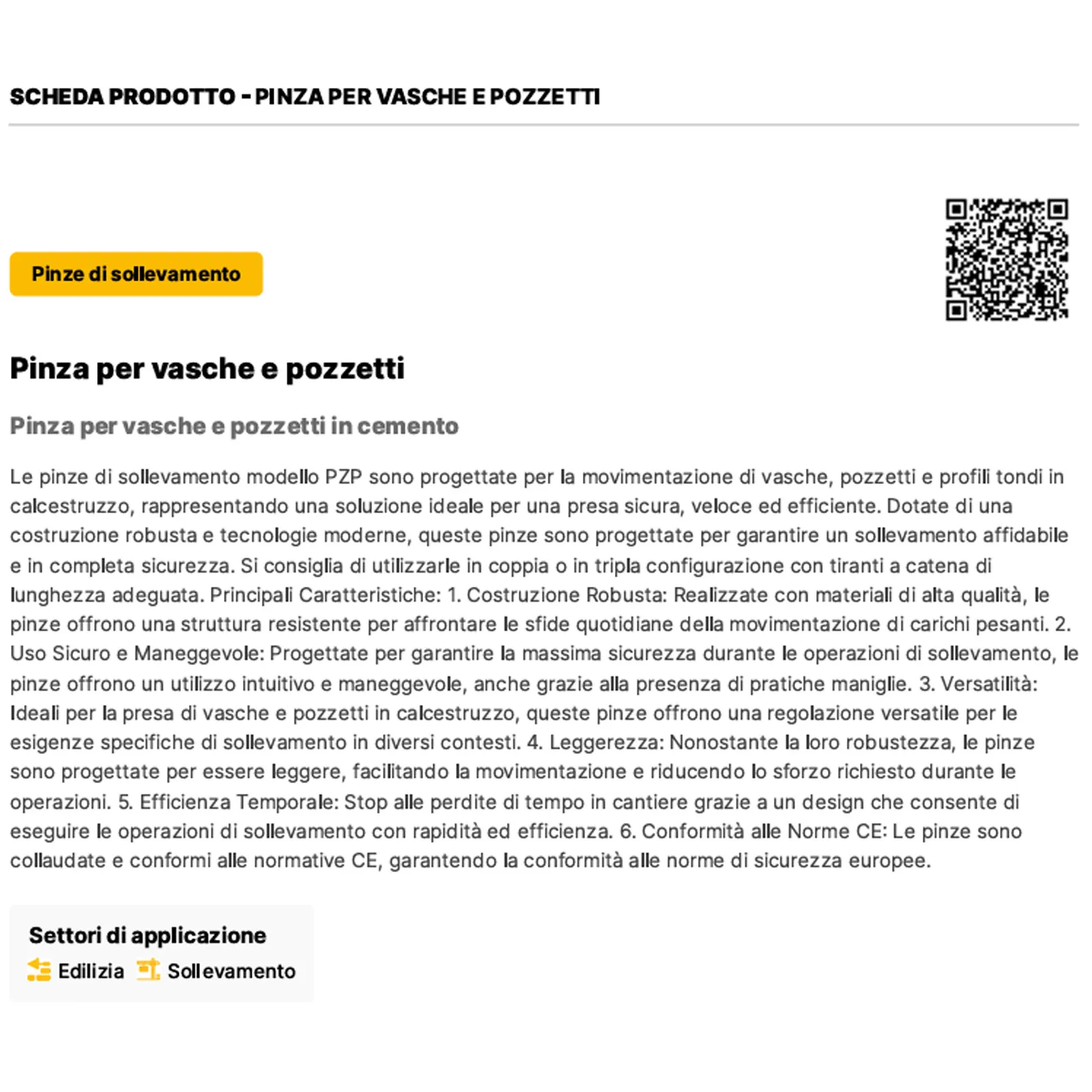 Pinza per Sollevamento Pozzetti e Vasche in Cemento BOSCARO Gancio con Varie Portate e Regolazioni articolo PZP - immagine 3