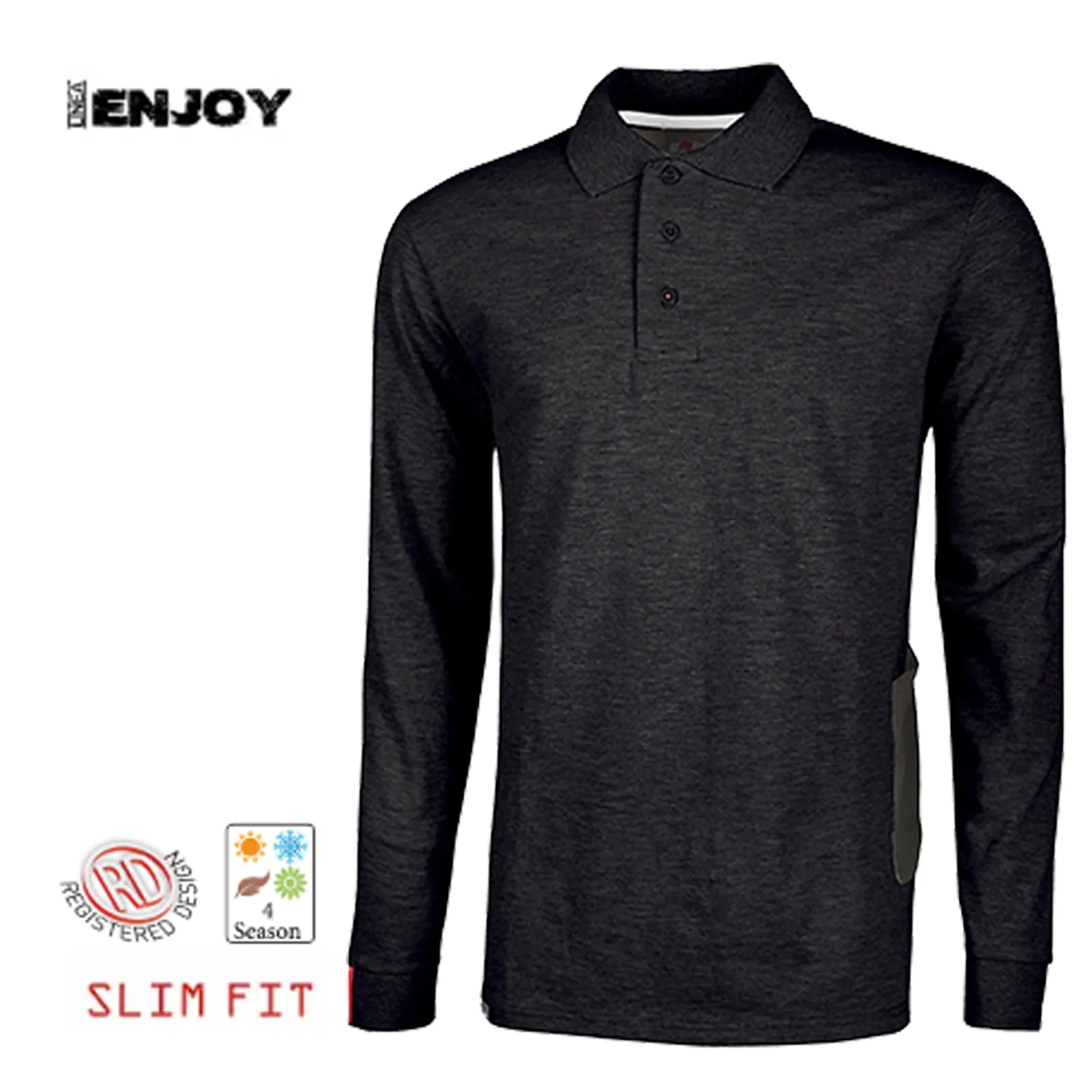 Polo Shirt Maglietta Manica Lunga Cotone da Lavoro U-POWER da Uomo Donna LIVE - immagine 5