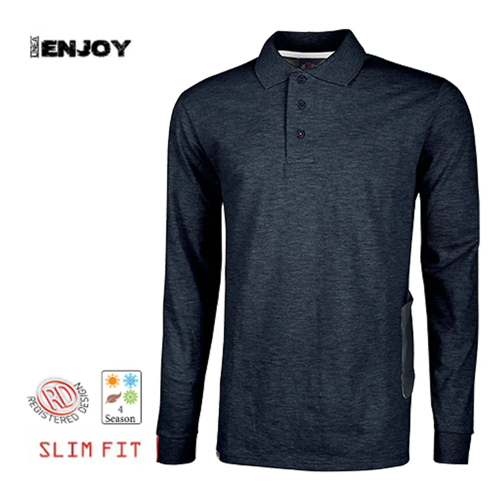 Polo Shirt Maglietta Manica Lunga Cotone da Lavoro U-POWER da Uomo Donna LIVE - immagine 4