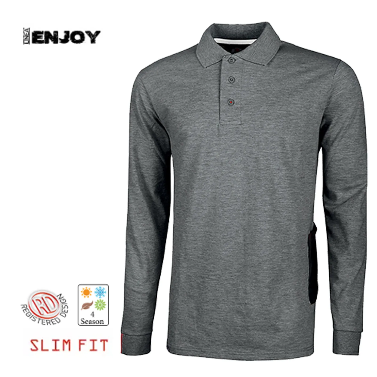 Polo Shirt Maglietta Manica Lunga Cotone da Lavoro U-POWER da Uomo Donna LIVE - immagine 3