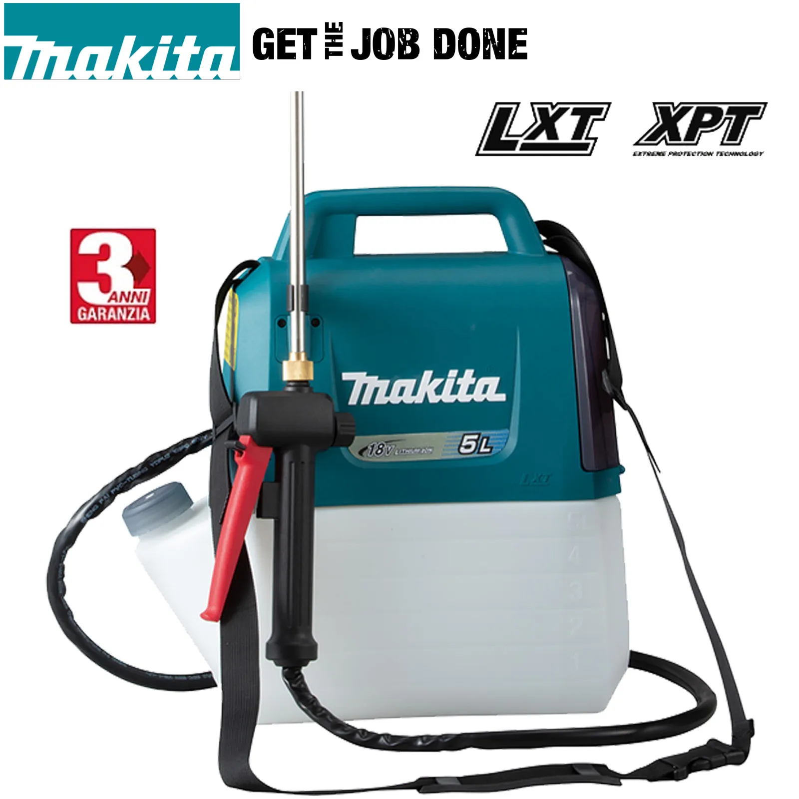 Pompa Irroratrice a Batteria 18V da Giardino MAKITA Capienza 5 Litri Pressione 3 Bar Ugello ad “H” modello DUS054Z - immagine 2