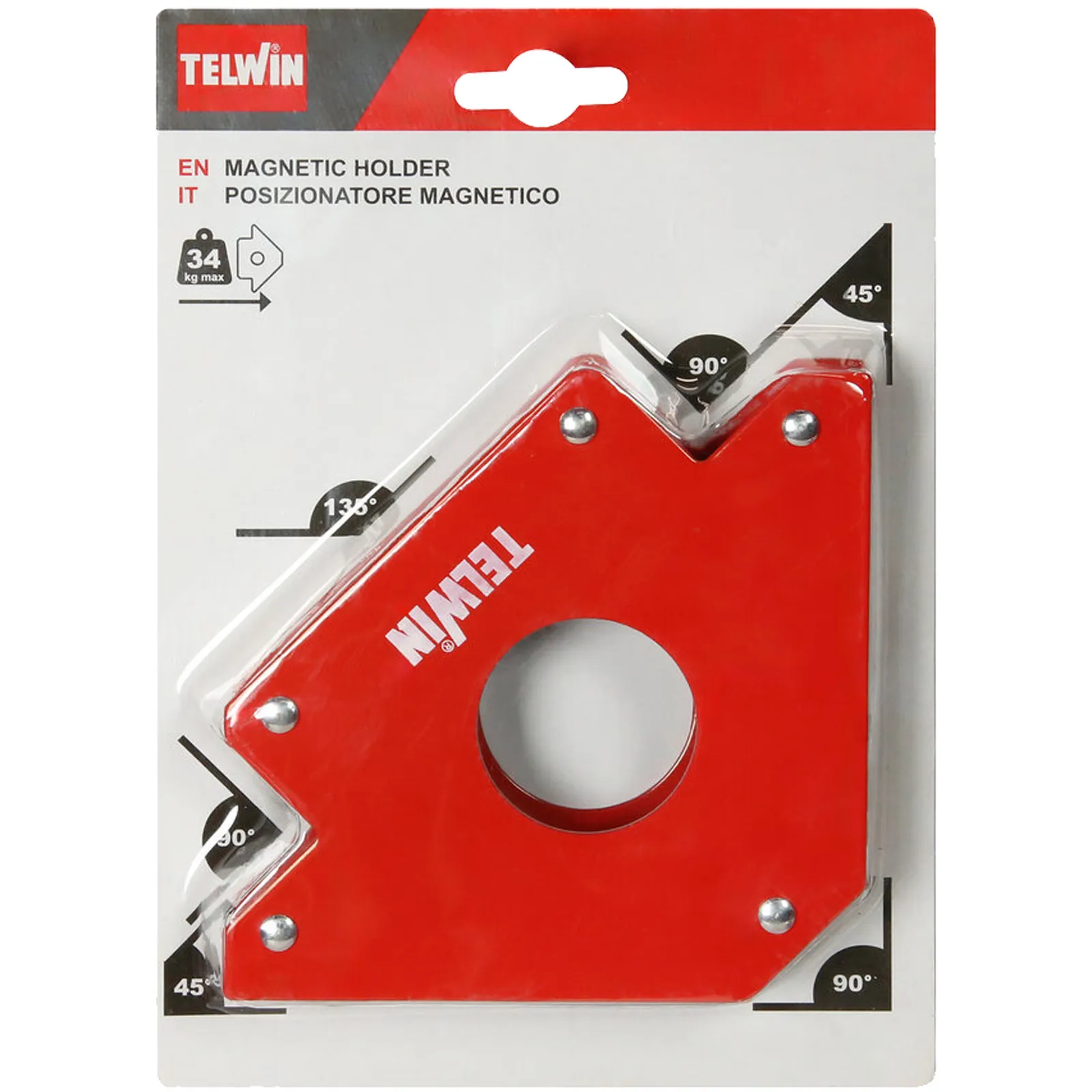 Potente Posizionatore Magnetico TELWIN con Potenza Massima di 34 Kg per Saldatura e Assemblaggio articolo 804130 - immagine 2