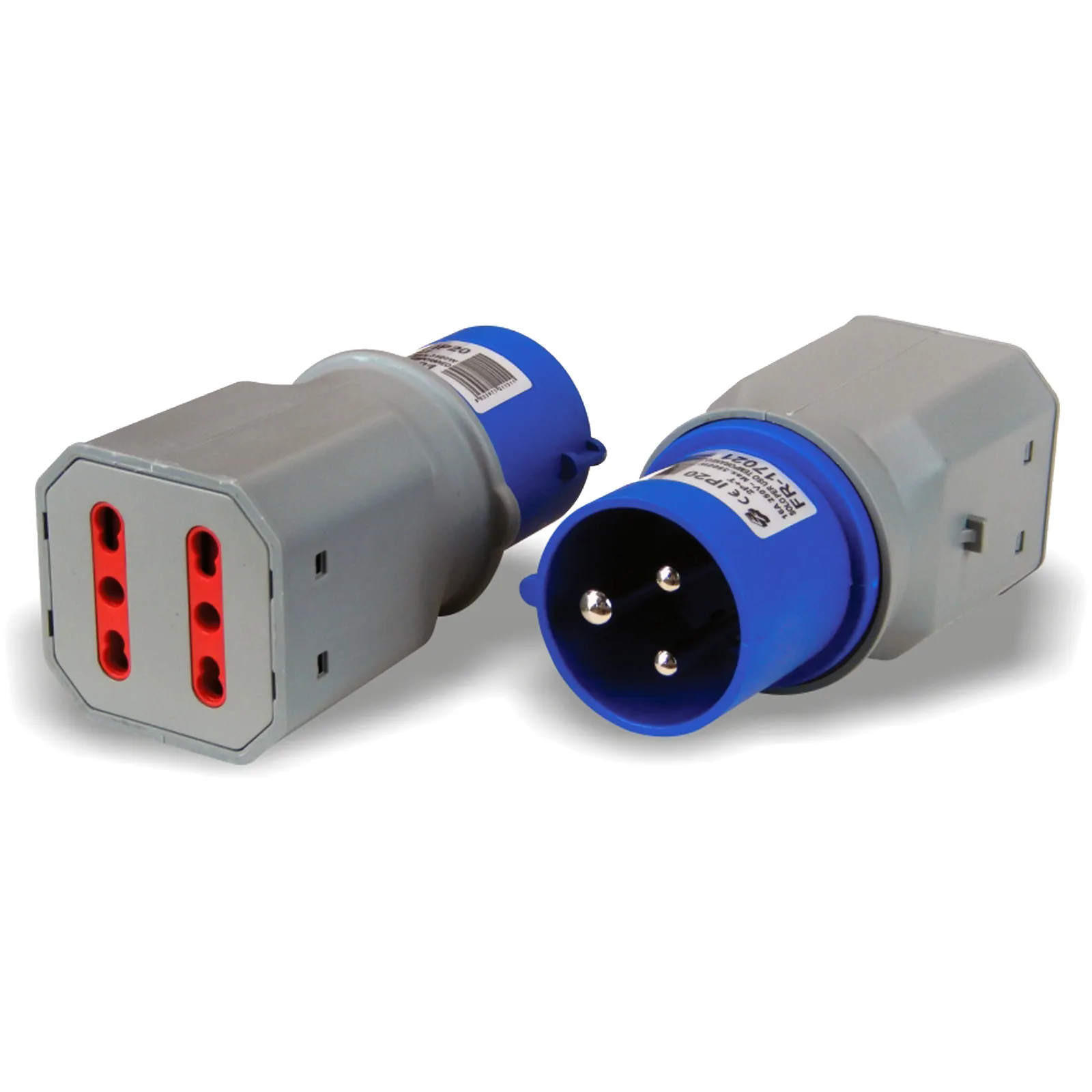 Prese Adattatori Spina Industriale CEE 2x16A+T Monofase FRIGGERI Uso Domestico Cantiere Temporaneo IP20 articolo FR-17021