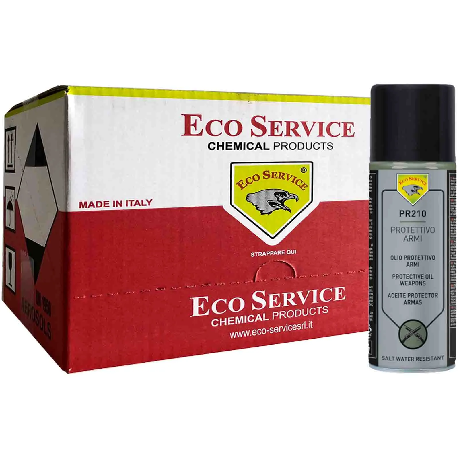 Protettivo Armi Spray ECO SERVICE in Bomboletta da 200ml Lubrificante Detergente Altamente Penetrante PR210 - immagine 2