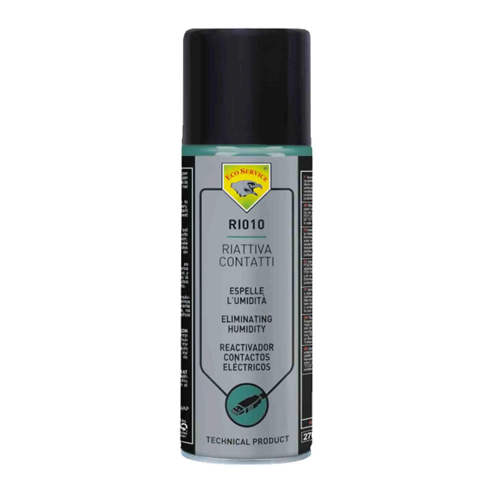 Riattiva Contatti Elettrici Spray ECO SERVICE in Bomboletta da 200ml Lubrificante Protettivo Espelle Umidità RI010
