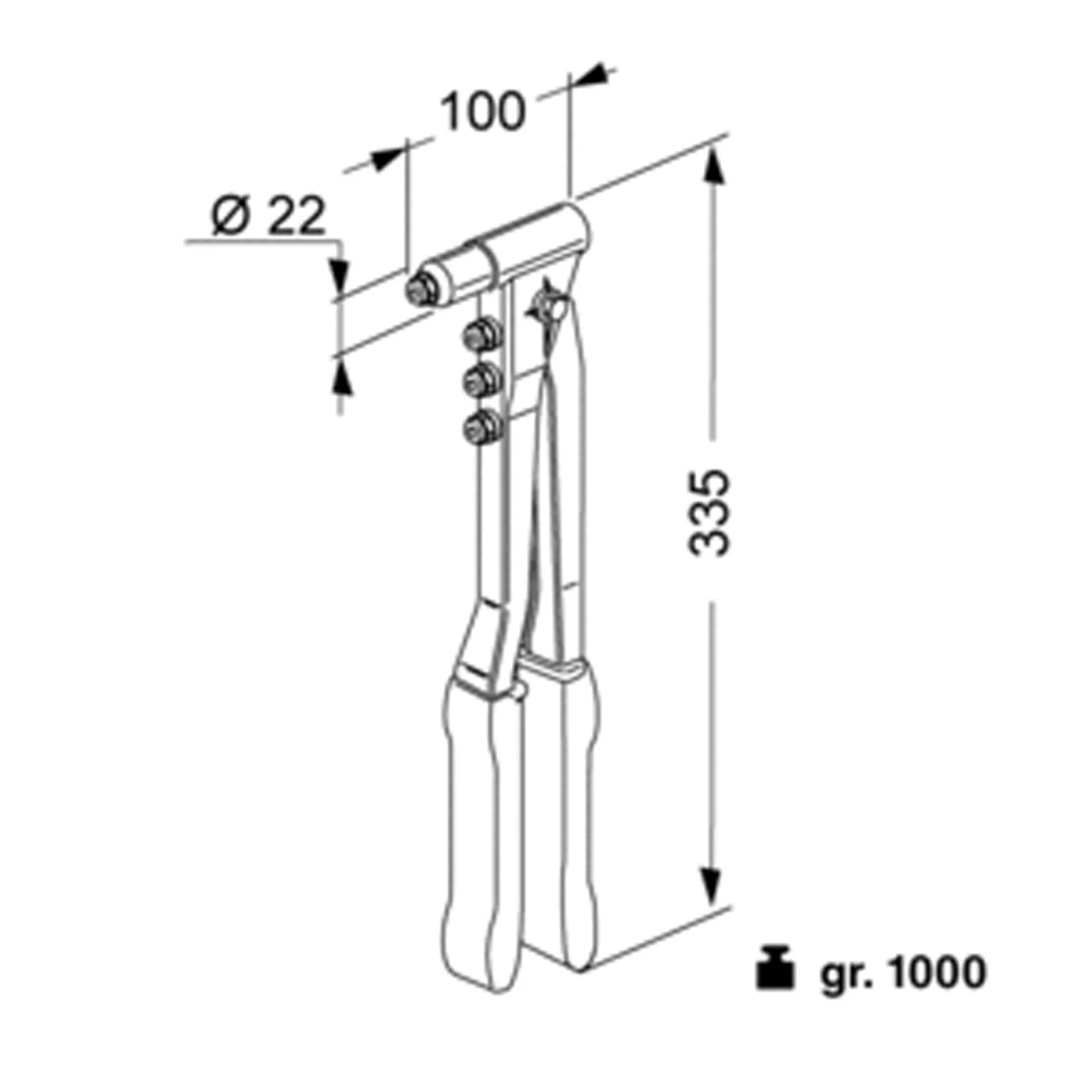 Rivettatrice Manuale FAR per Rivetti Ø 2,4 mm ÷ Ø 4,8 mm Standard e Multifar K14 - immagine 3