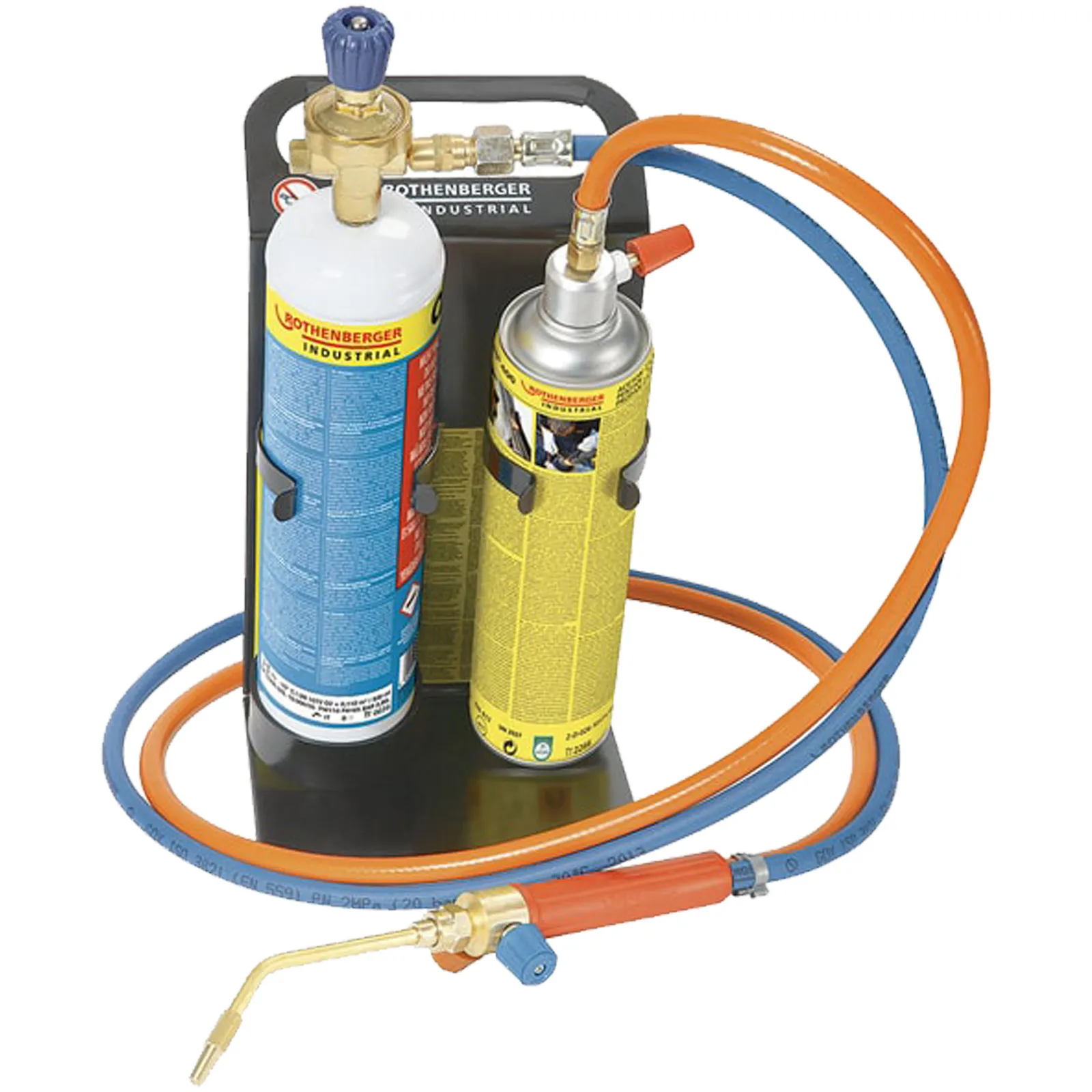 Unità per Saldobrasatura ROTHENBERGER Bombole Ossigeno e Acetilene, Tubi, Ugelli, Occhiali e Regolatore di Pressione modello ROXY KIT PLUS 3100°C - immagine 3