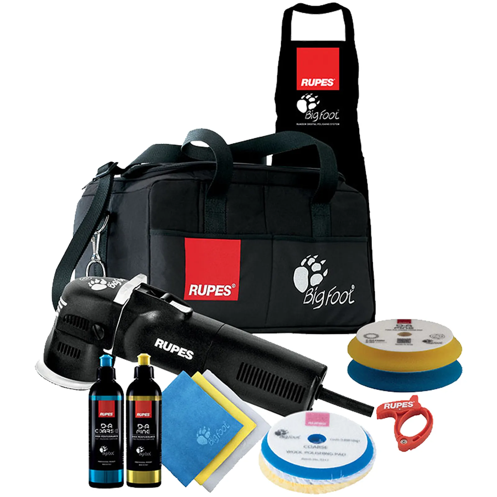 Lucidatrice Rotorbitale per Carrozzeria Auto RUPES BigFoot Ø75mm Orbita 12mm LHR75E Versione LUXURY KIT