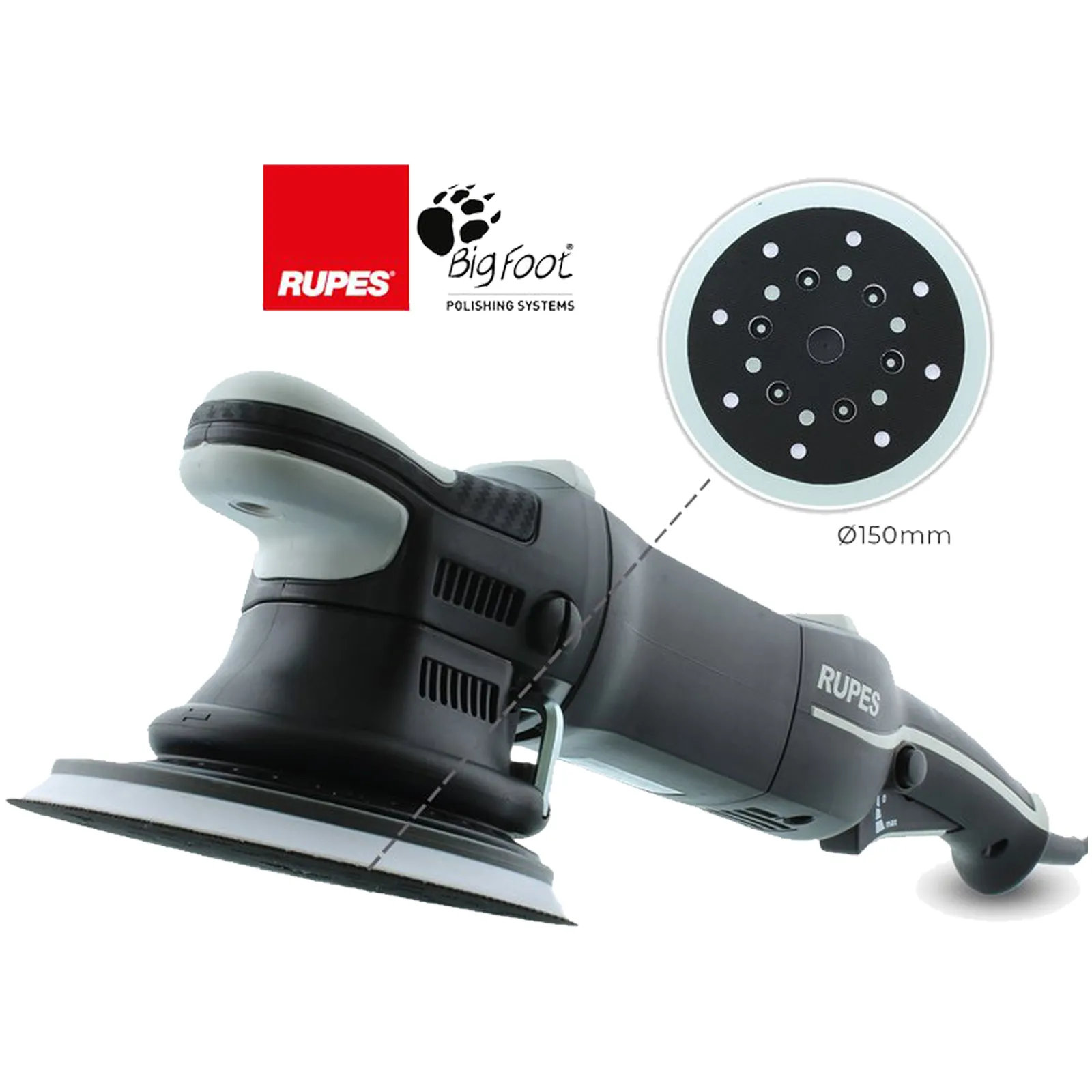 Lucidatrice Rotorbitale per Carrozzeria Auto RUPES BigFoot Ø150mm Orbita 21mm LHR21ES Mark III Versione LUXURY KIT - immagine 9