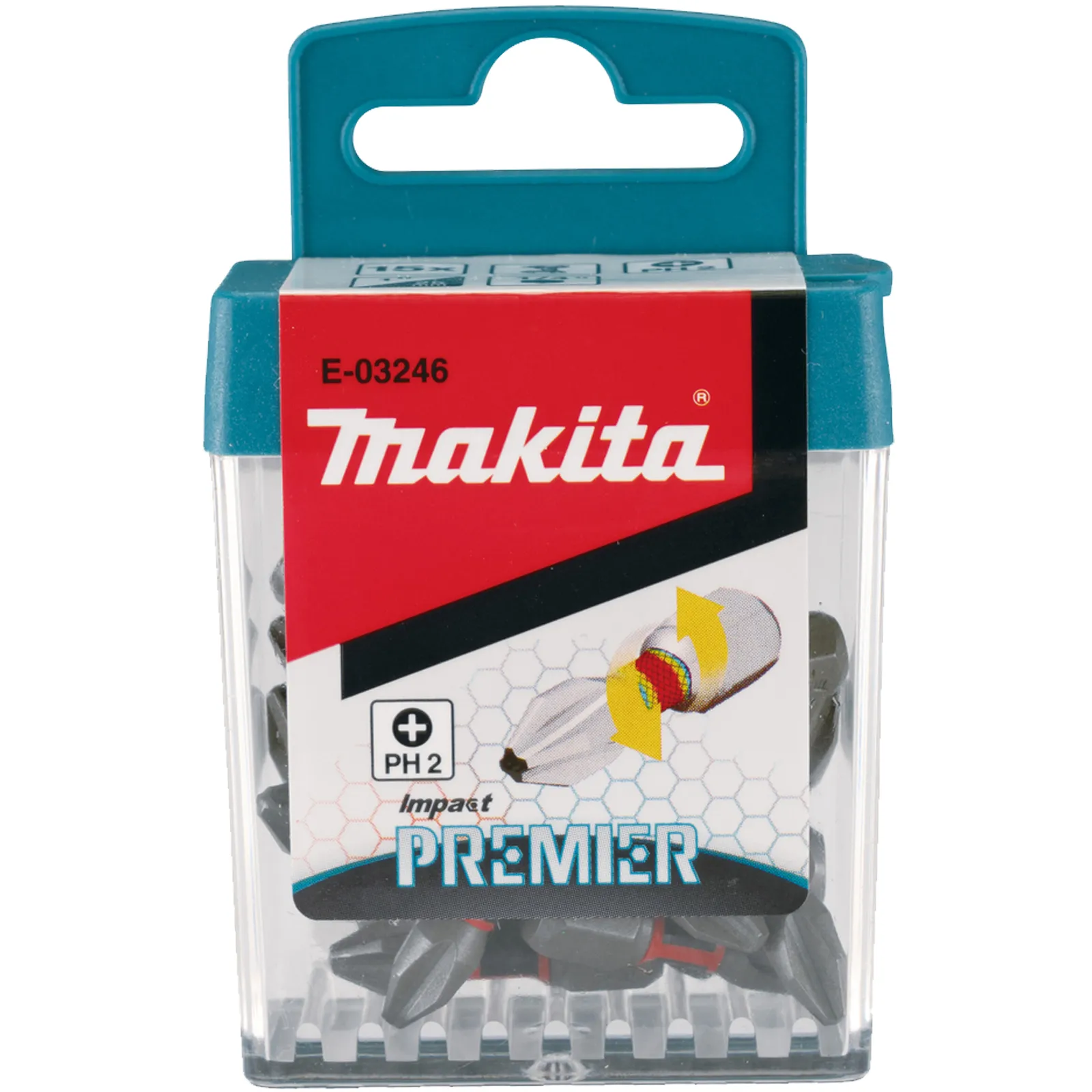 Set 15 Inserti a Croce 1/4″ Esagonale MAKITA Bits 25mm Punte PH2 Kit IMPACT GOLD per Avvitatore